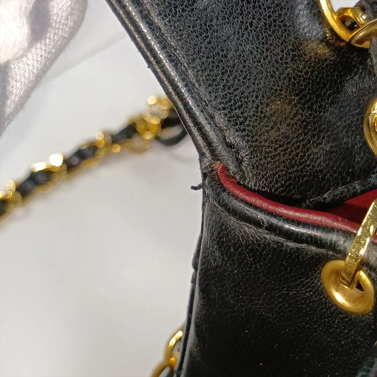 Matelassé Lambskin Single Flap Single Chain Bag, Black with Gold Hardware, Item No. 1516162 (Serial Number 1) — view 15