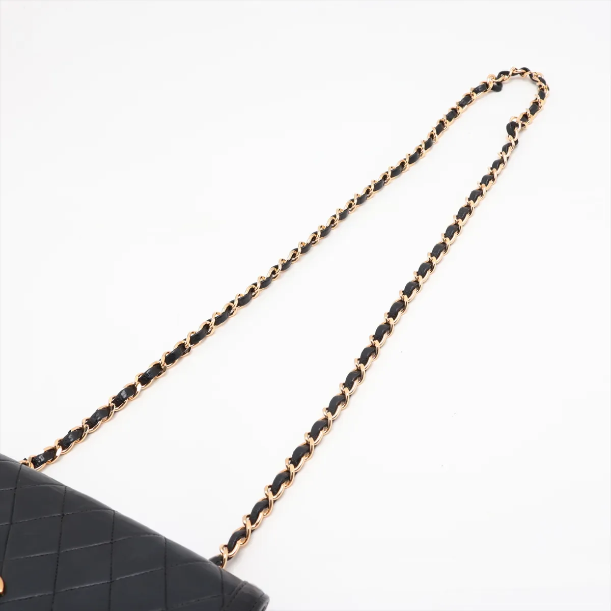 Matelassé Lambskin Single Flap Single Chain Bag, Black with Gold Hardware, Item No. 1516162 (Serial Number 1) — view 5