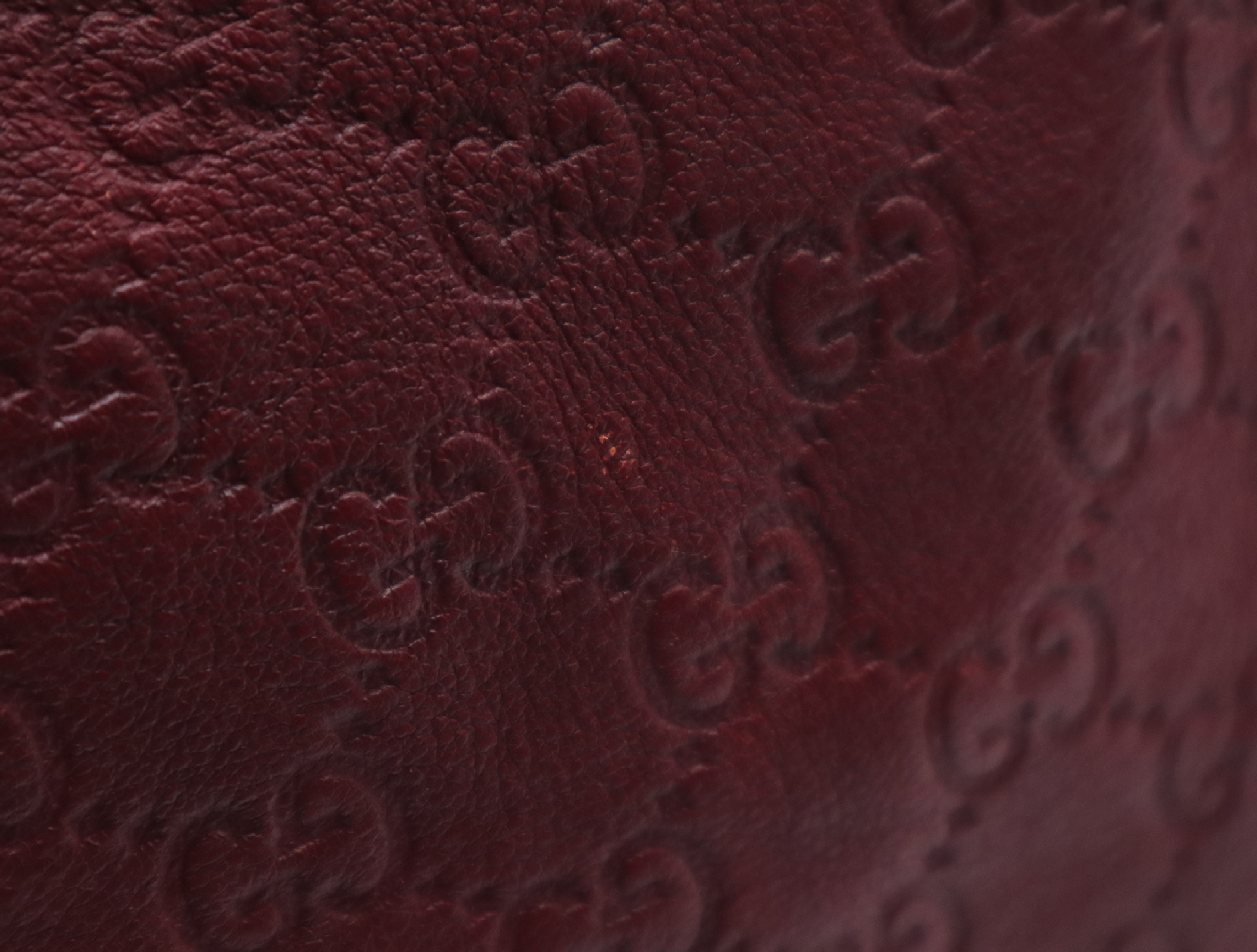 353120 Leather Guccissima 2-Way Handbag, Bordeaux — view 15