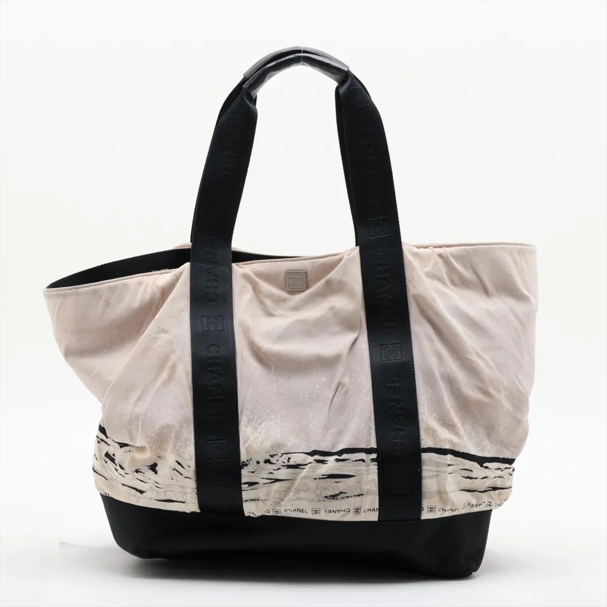Sport Line Nylon Tote Bag, Gray x Black, Silver Hardware, 9126958, Series 9 — view 2