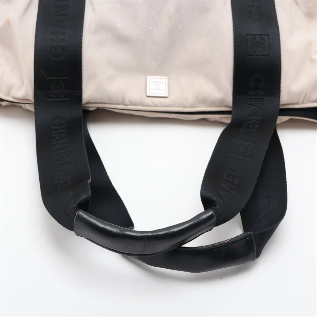 Sport Line Nylon Tote Bag, Gray x Black, Silver Hardware, 9126958, Series 9 — view 5
