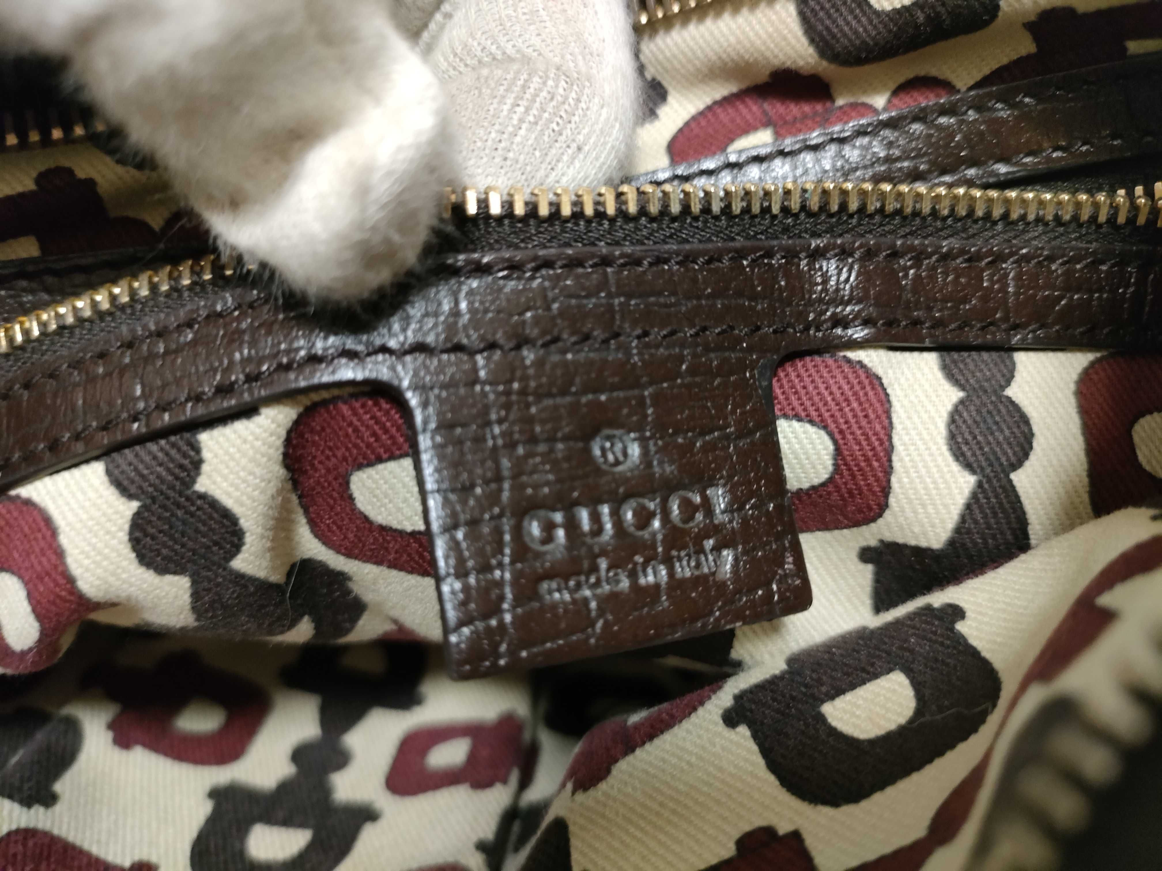 GG Canvas Sherry Line Canvas x Leather Shoulder Bag Beige x Brown 144388 Shoulder Bag — view 12