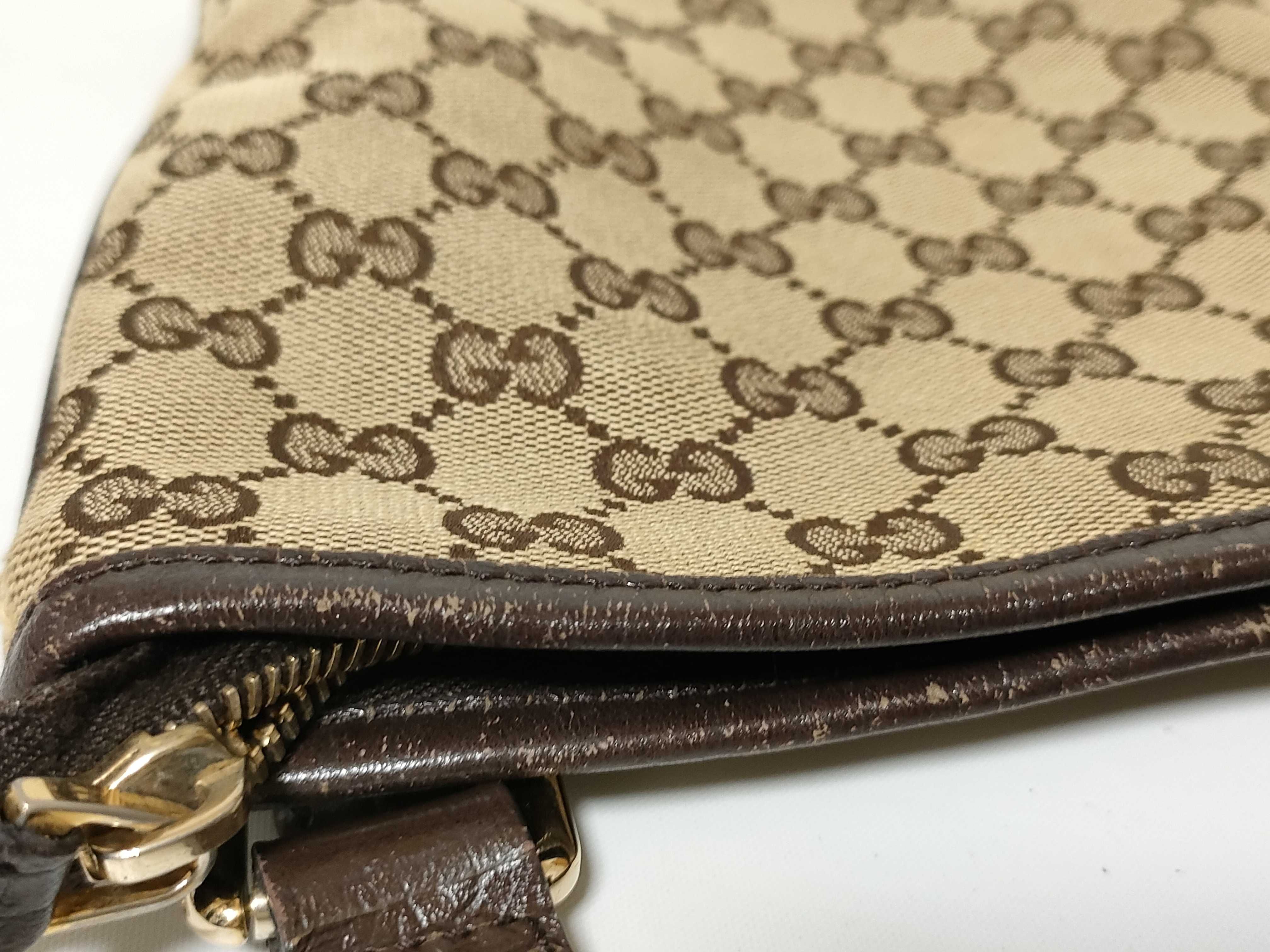 GG Canvas Sherry Line Canvas x Leather Shoulder Bag Beige x Brown 144388 Shoulder Bag — view 13