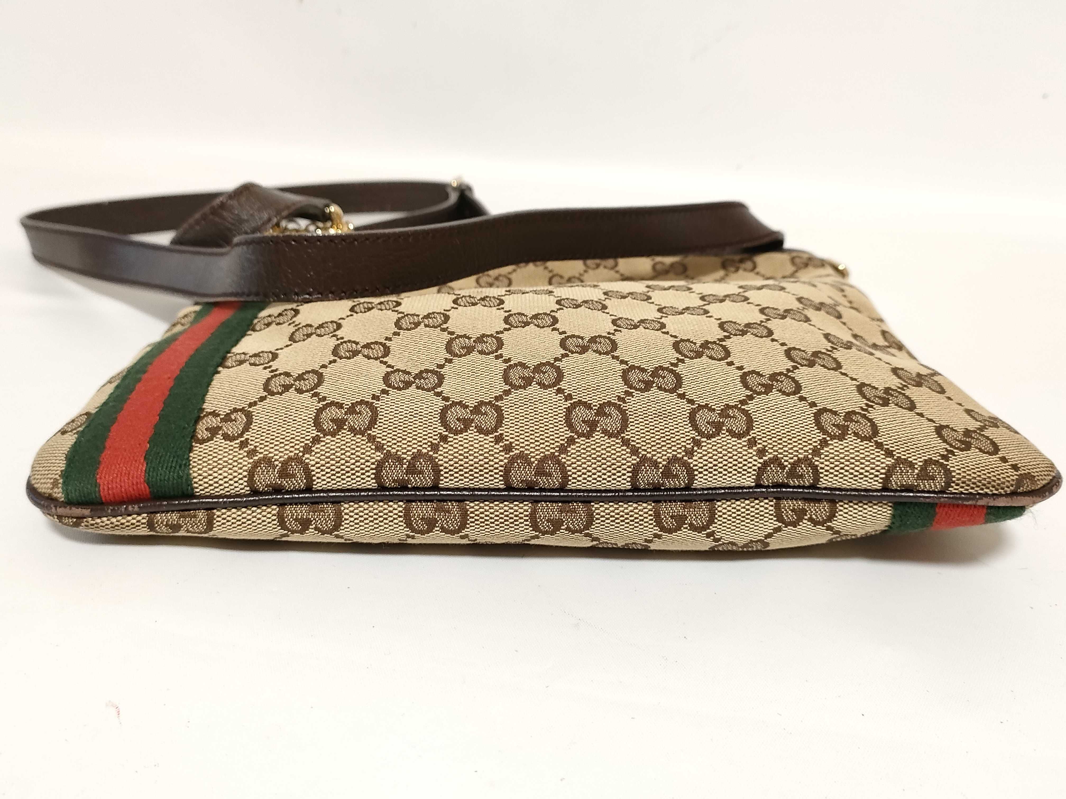 GG Canvas Sherry Line Canvas x Leather Shoulder Bag Beige x Brown 144388 Shoulder Bag — view 8