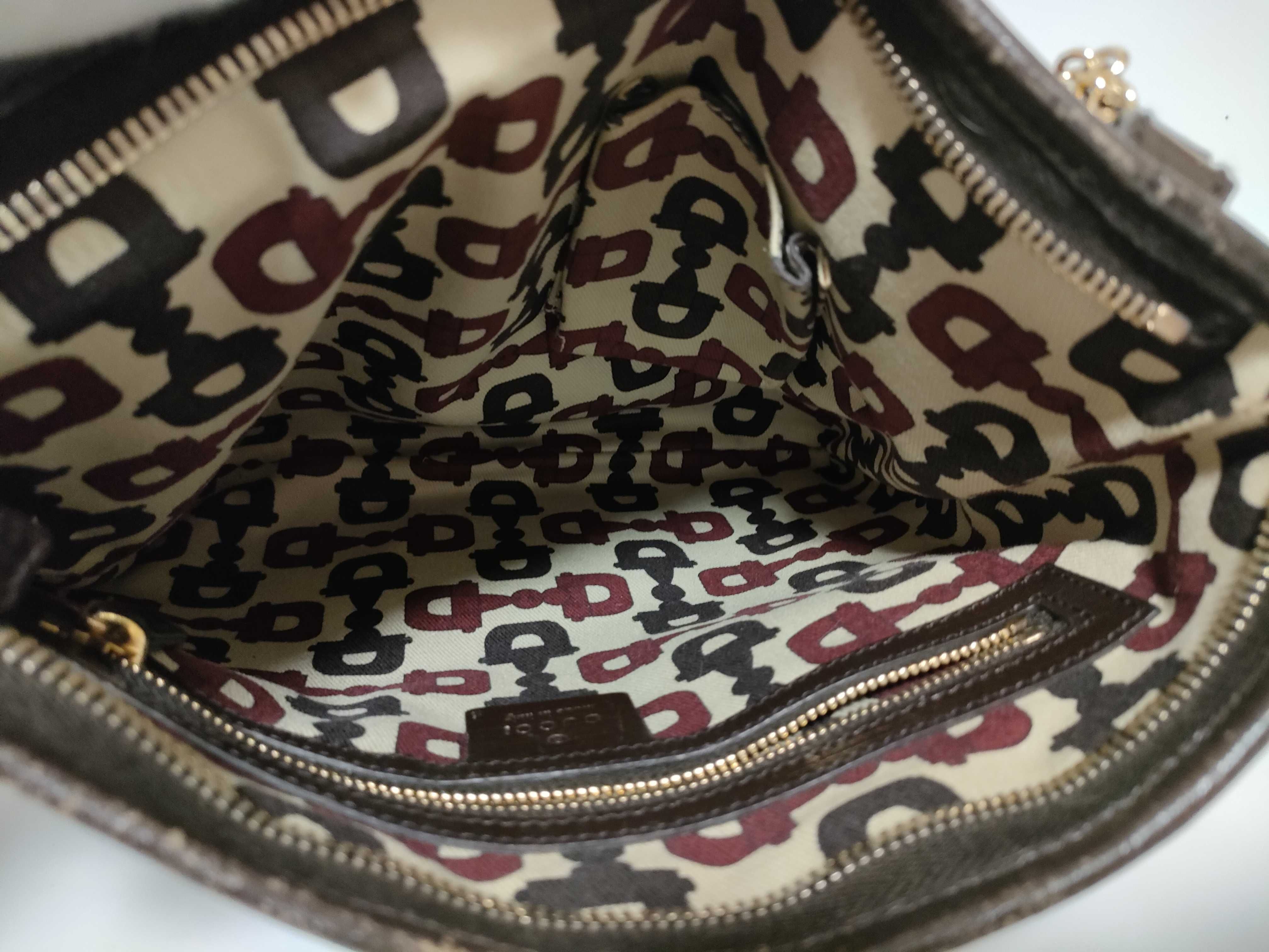 GG Canvas Sherry Line Canvas x Leather Shoulder Bag Beige x Brown 144388 Shoulder Bag — view 10