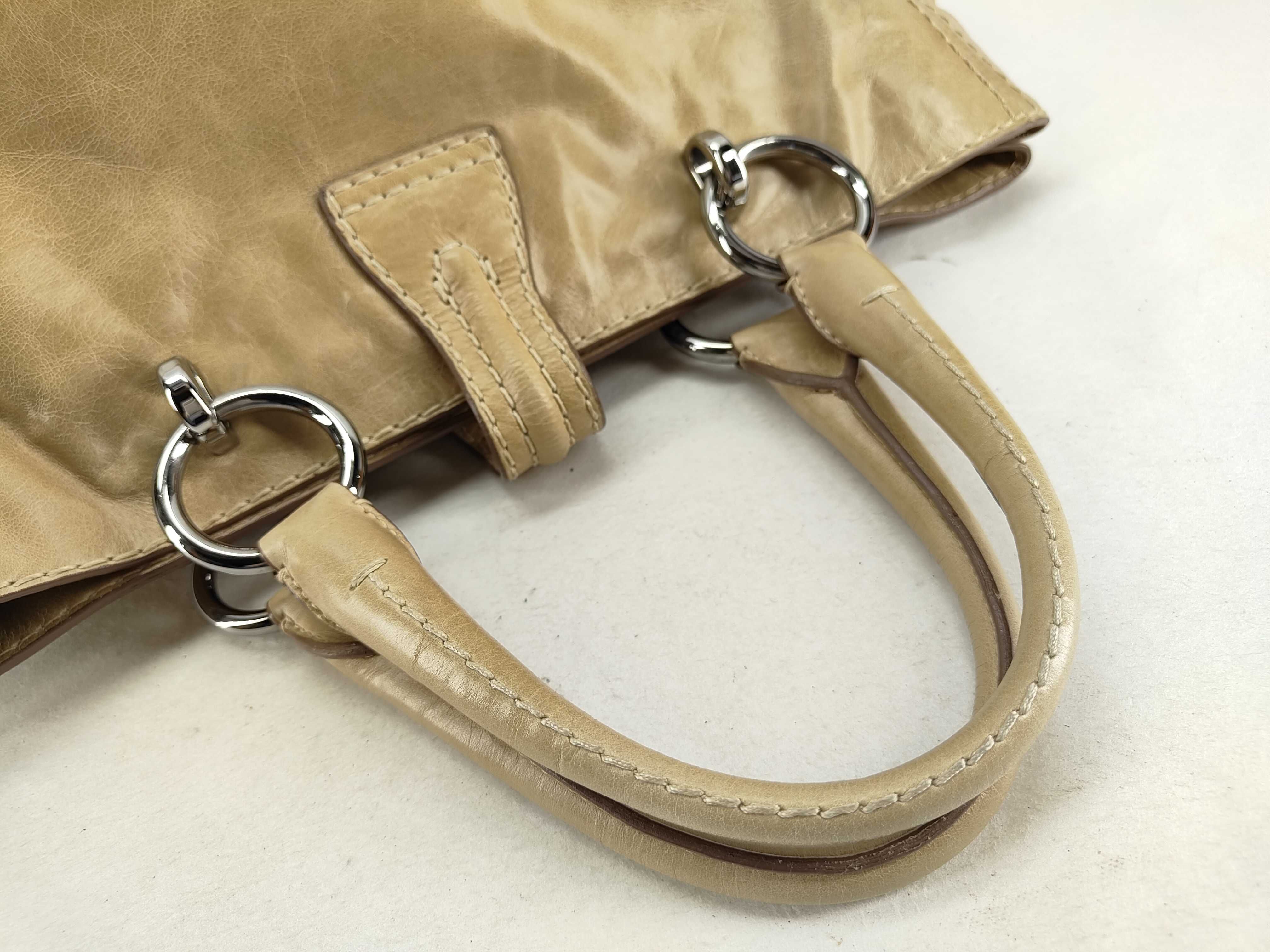 Turnlock Leather Tote Bag — view 4