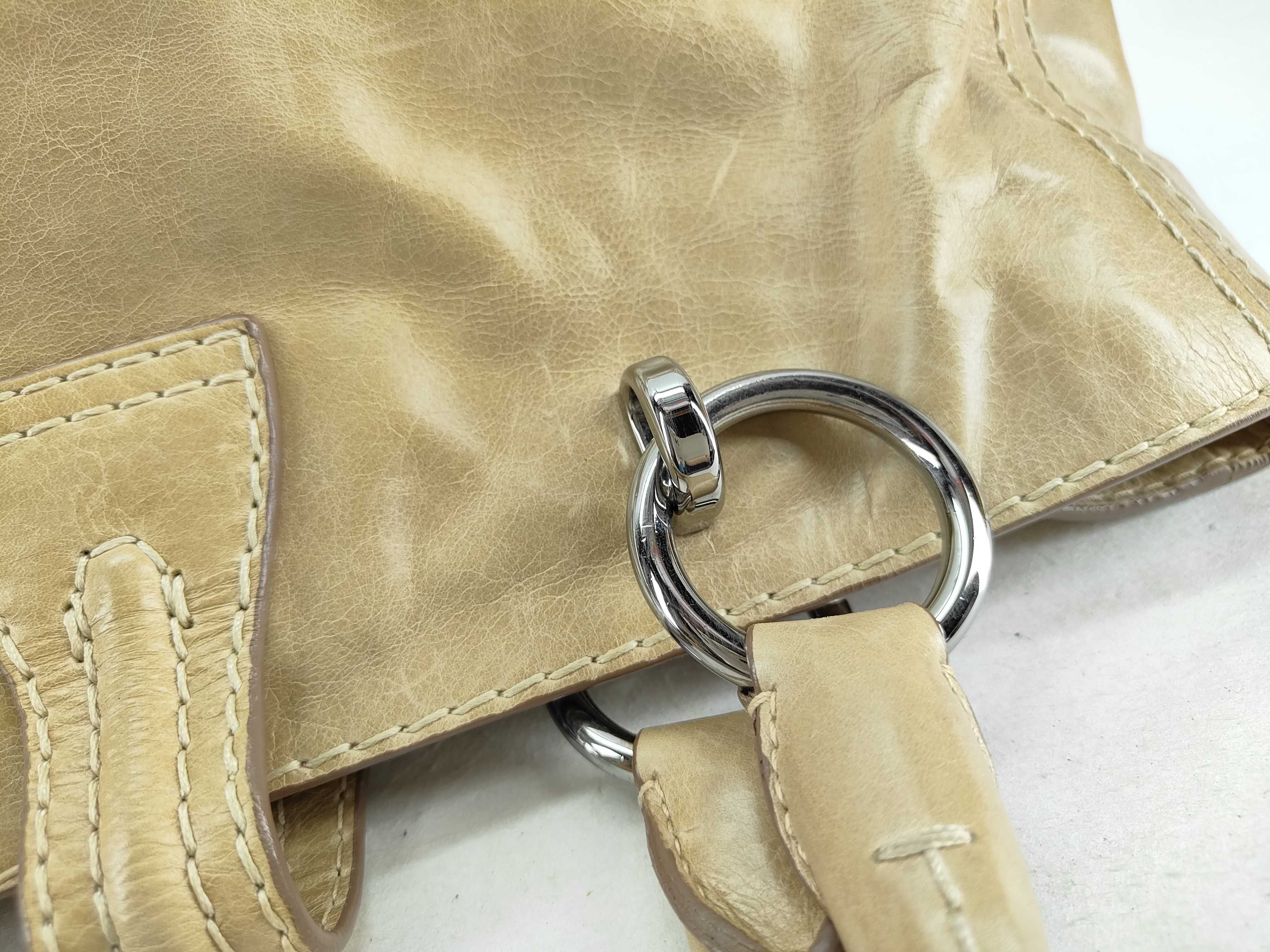Turnlock Leather Tote Bag — view 6