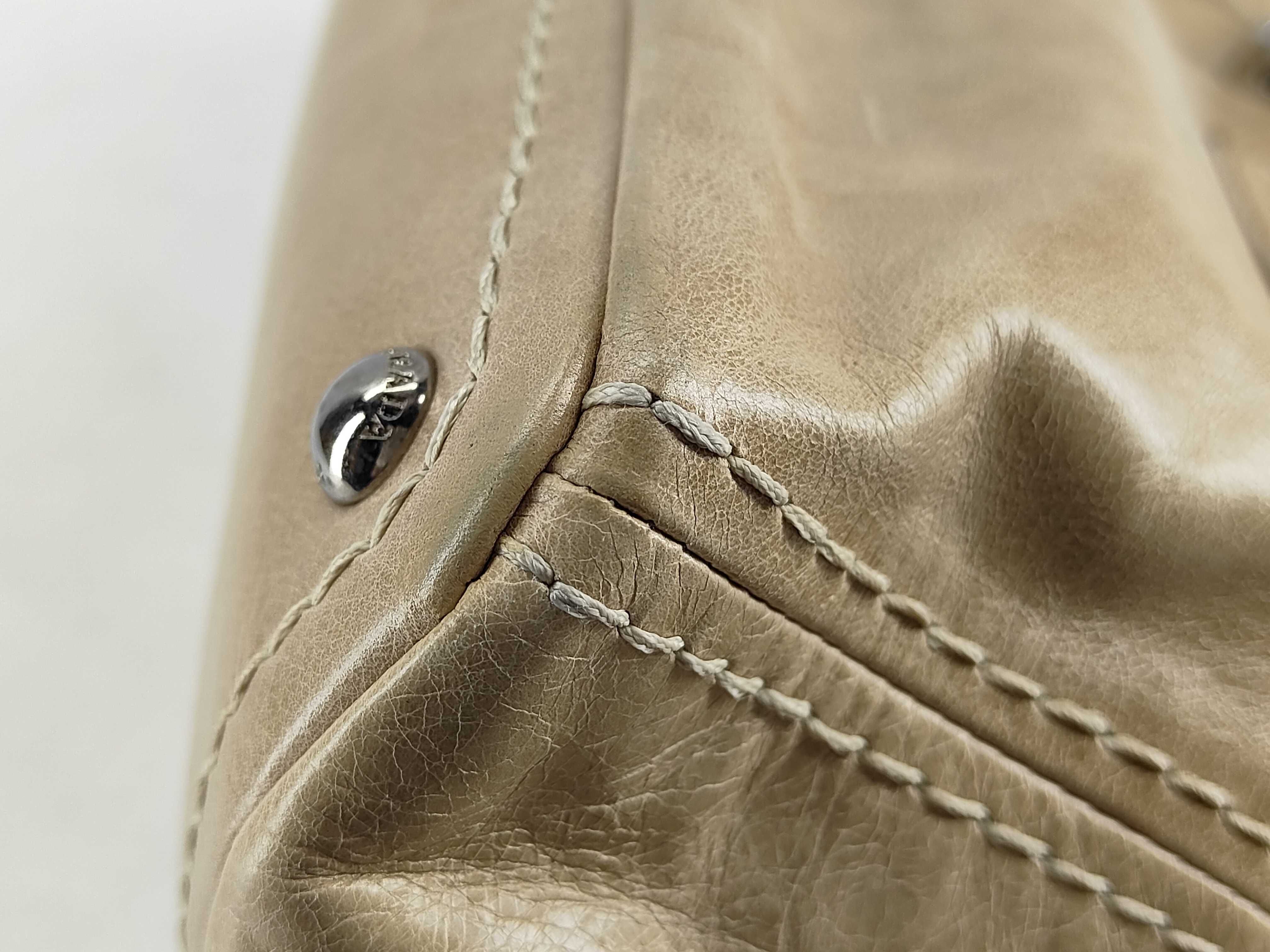 Turnlock Leather Tote Bag — view 7