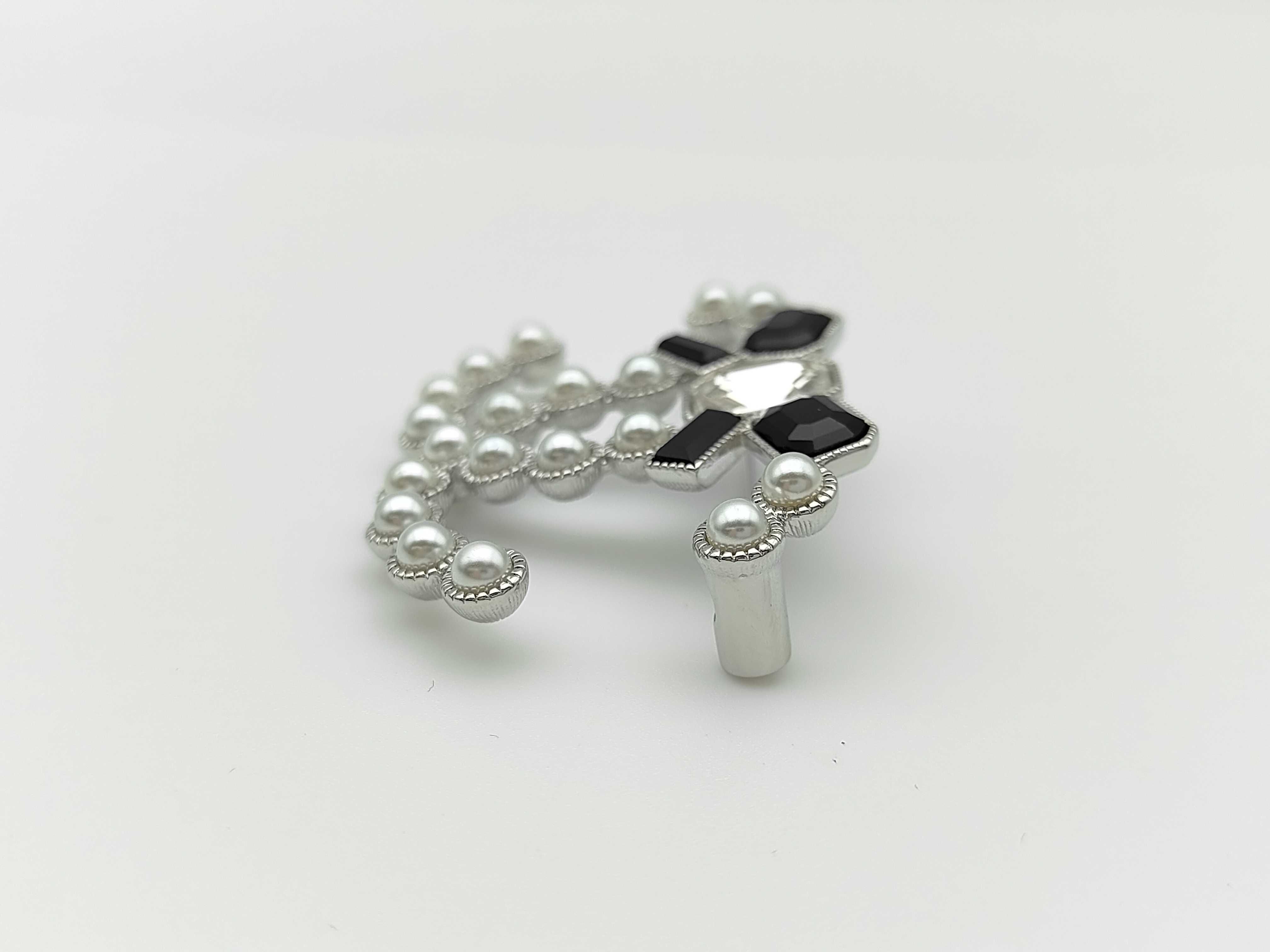 pearl ribbon brooch — view 2