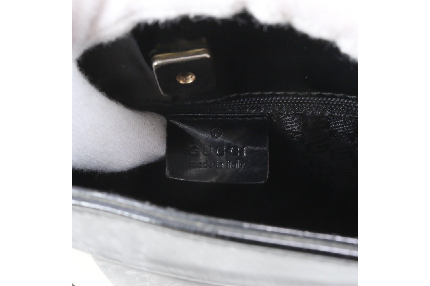 Leather and canvas shoulder bag. — view 8