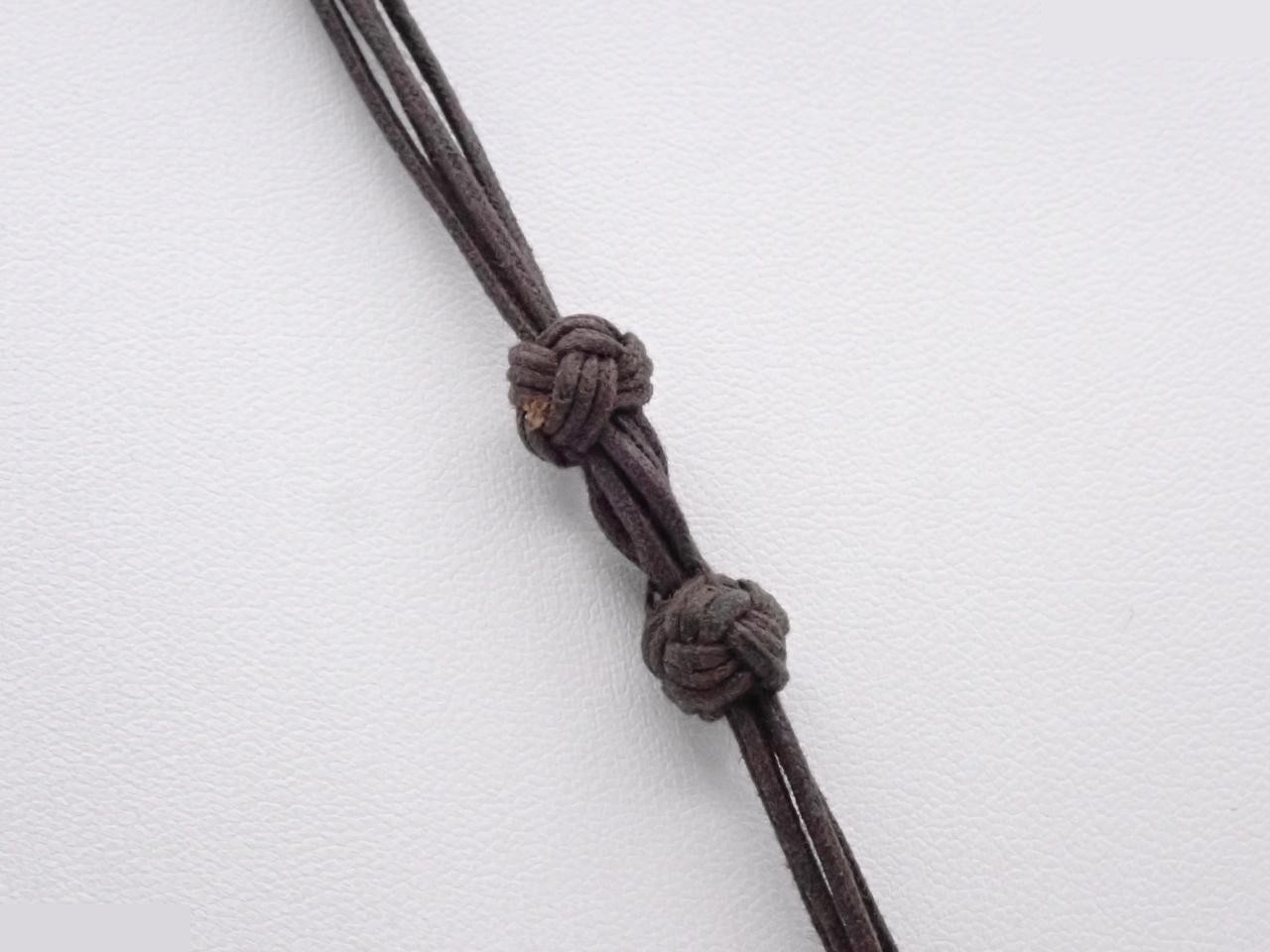Buffalo horn square pendant necklace — view 2