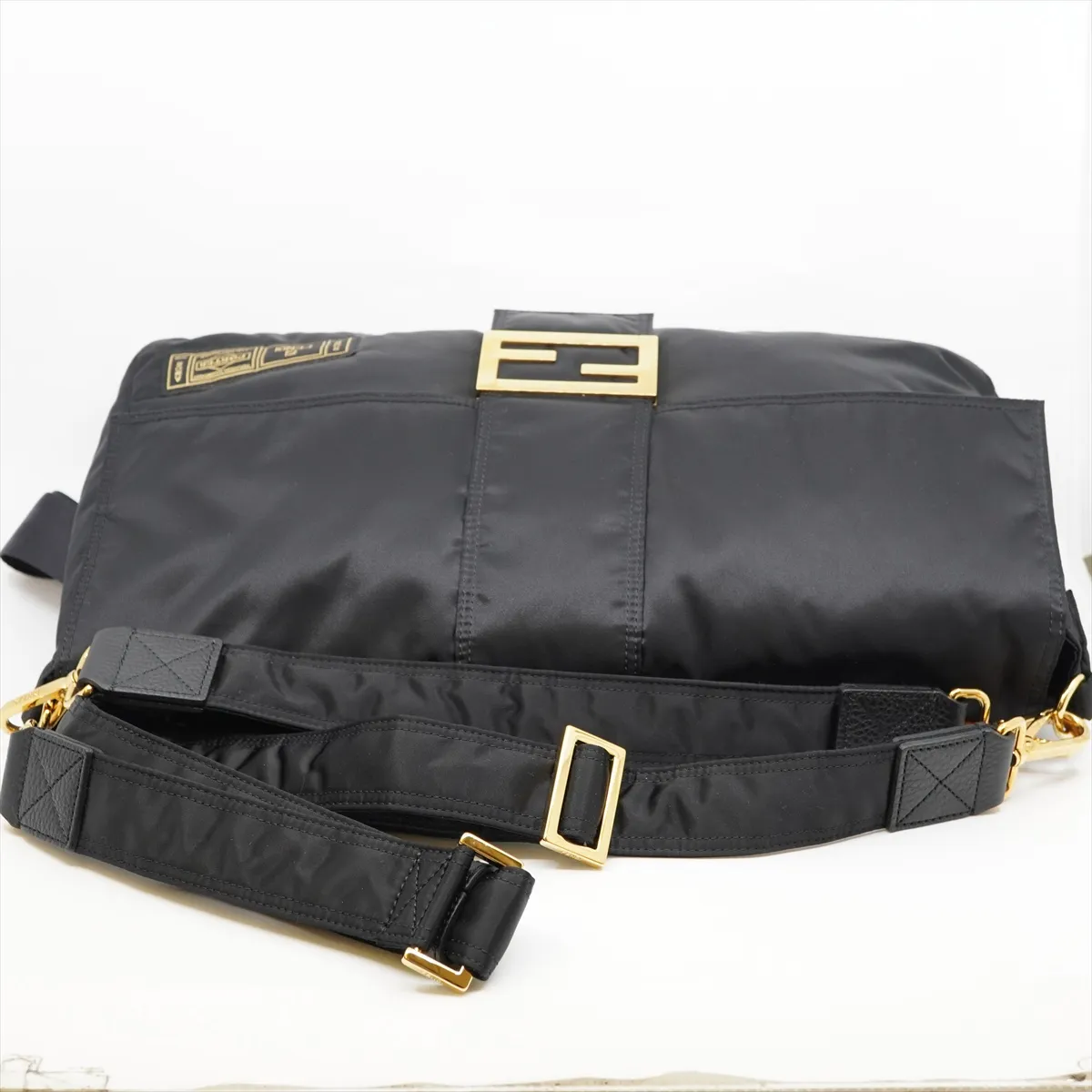 x Porter Mamma Bucket Nylon x Leather 3-Way Shoulder Bag, Black, XL, with Dust Bag and Gold Hardware — view 3