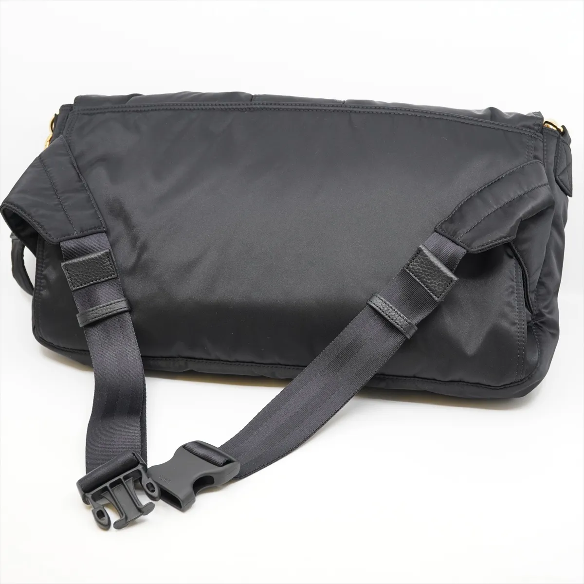 x Porter Mamma Bucket Nylon x Leather 3-Way Shoulder Bag, Black, XL, with Dust Bag and Gold Hardware — view 4