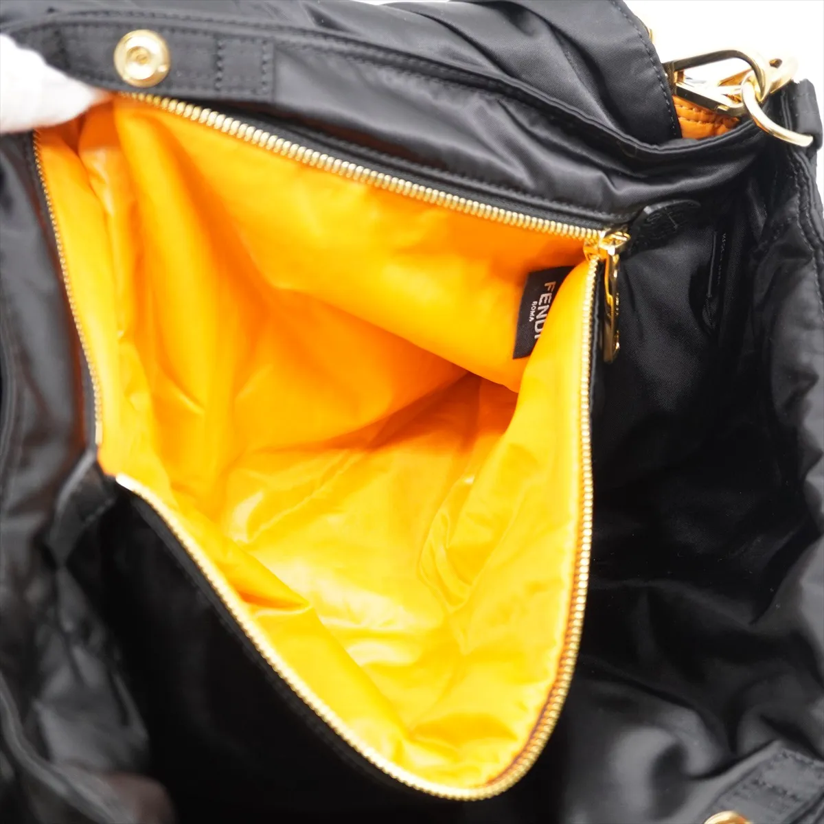 x Porter Mamma Bucket Nylon x Leather 3-Way Shoulder Bag, Black, XL, with Dust Bag and Gold Hardware — view 6