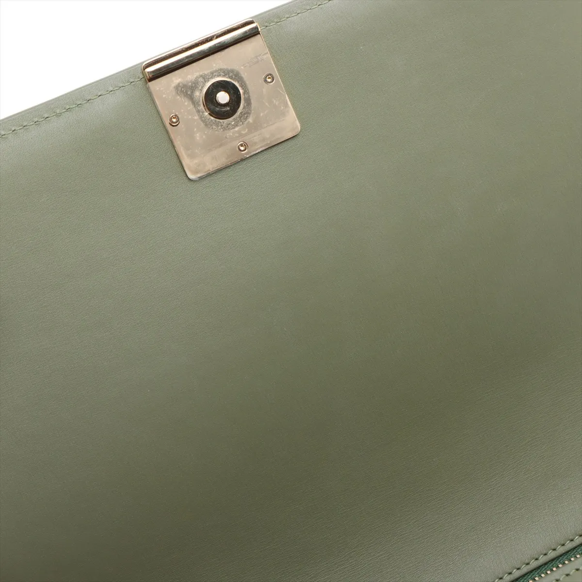 Anagram Goya Leather Shoulder Bag, Green — view 9