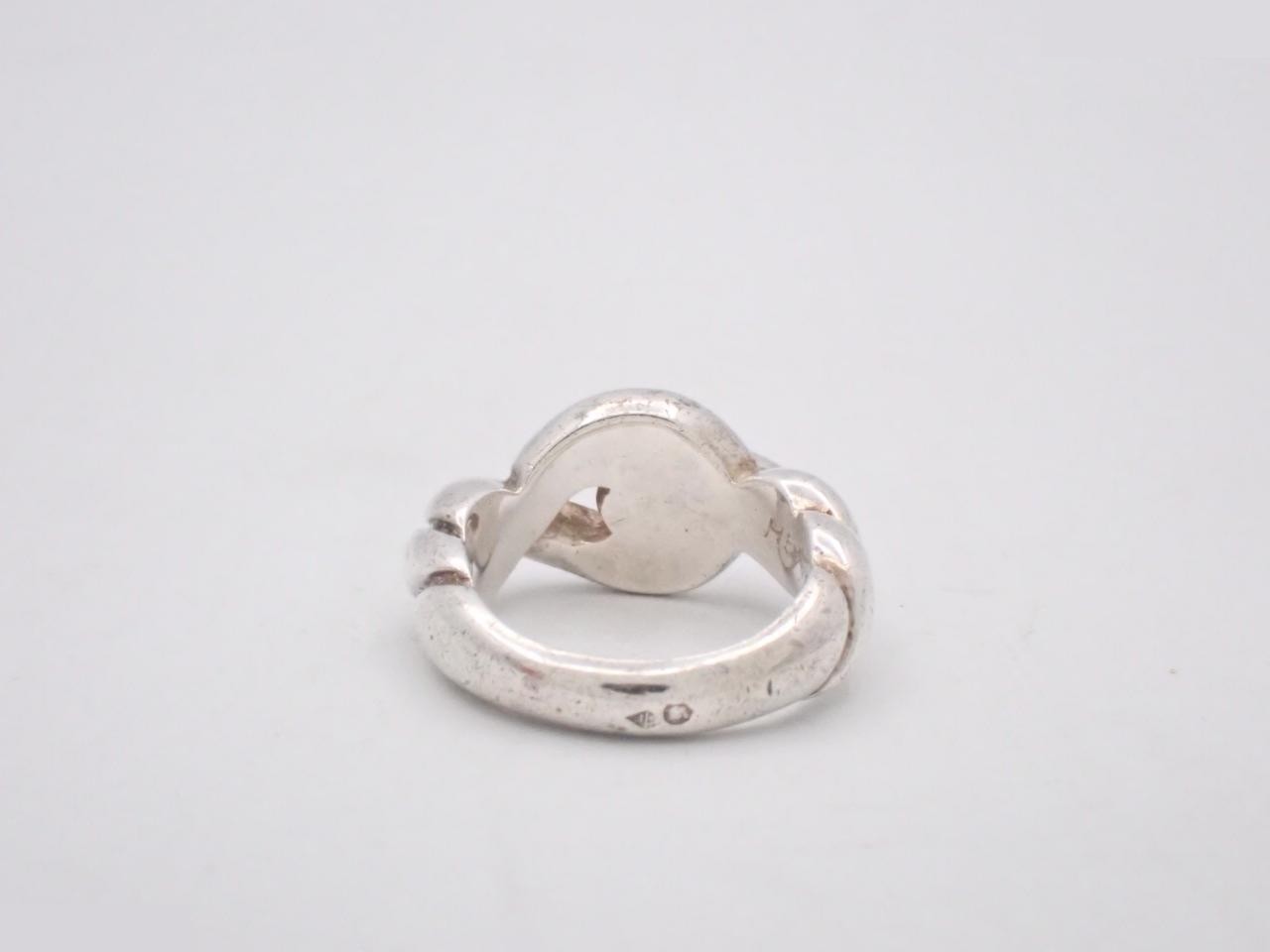 Twist Torsade Ring, Sterling Silver 925, 8.2g, Stamped 51, Actual Size #7.5 — view 2