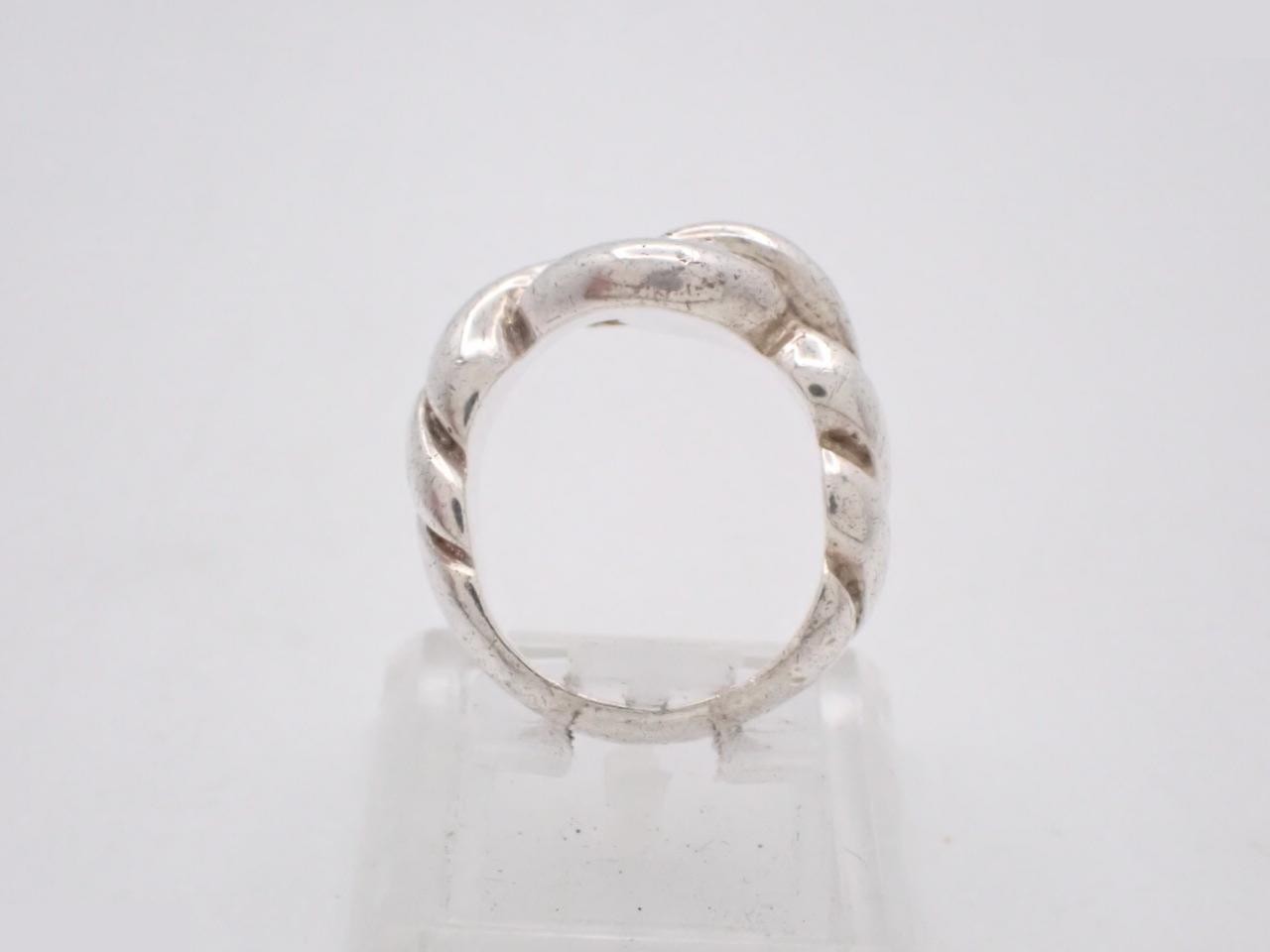 Twist Torsade Ring, Sterling Silver 925, 8.2g, Stamped 51, Actual Size #7.5 — view 3