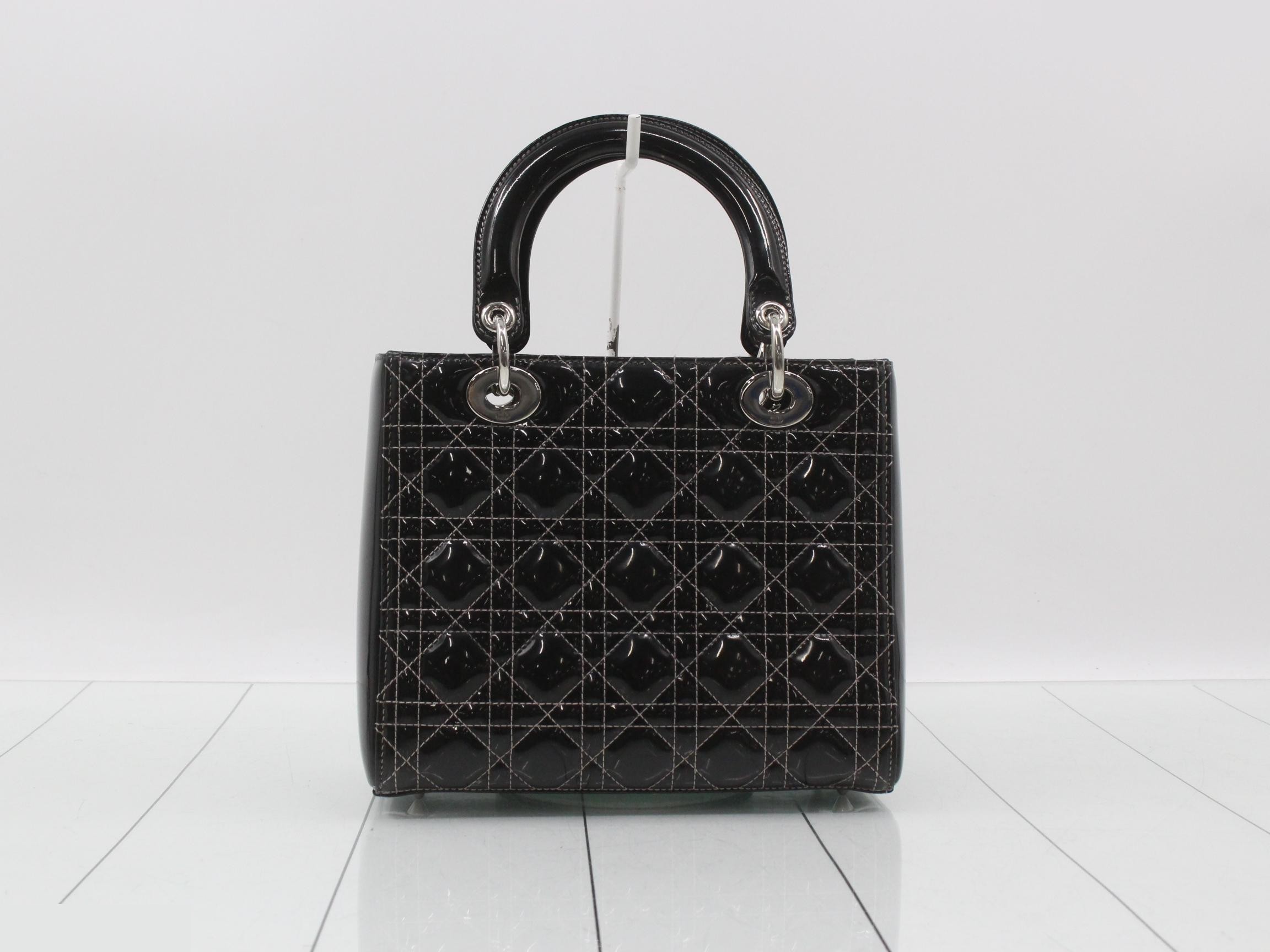 Lady Dior Cannage 2-Way Black Shoulder Handbag — view 2