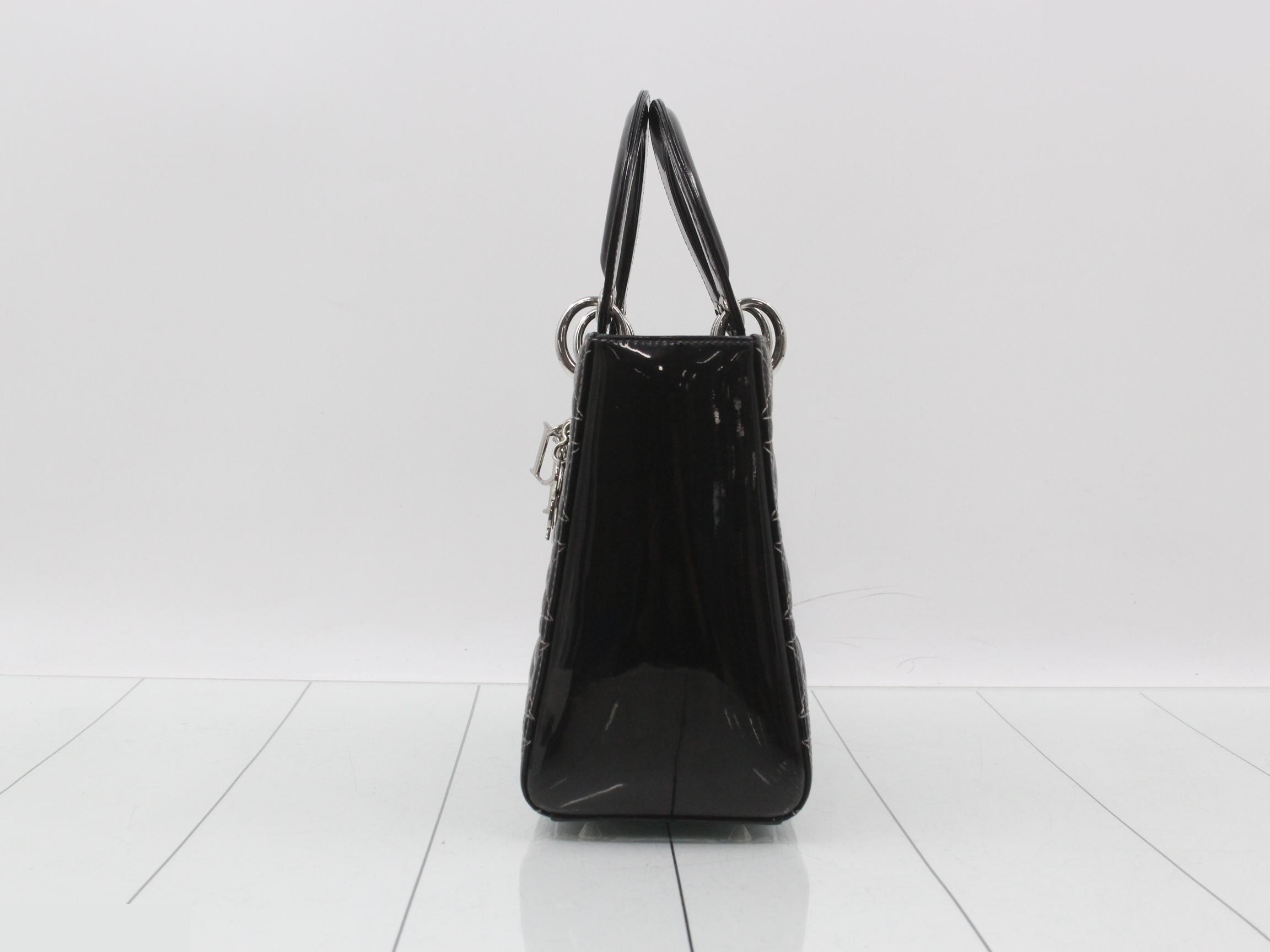 Lady Dior Cannage 2-Way Black Shoulder Handbag — view 3