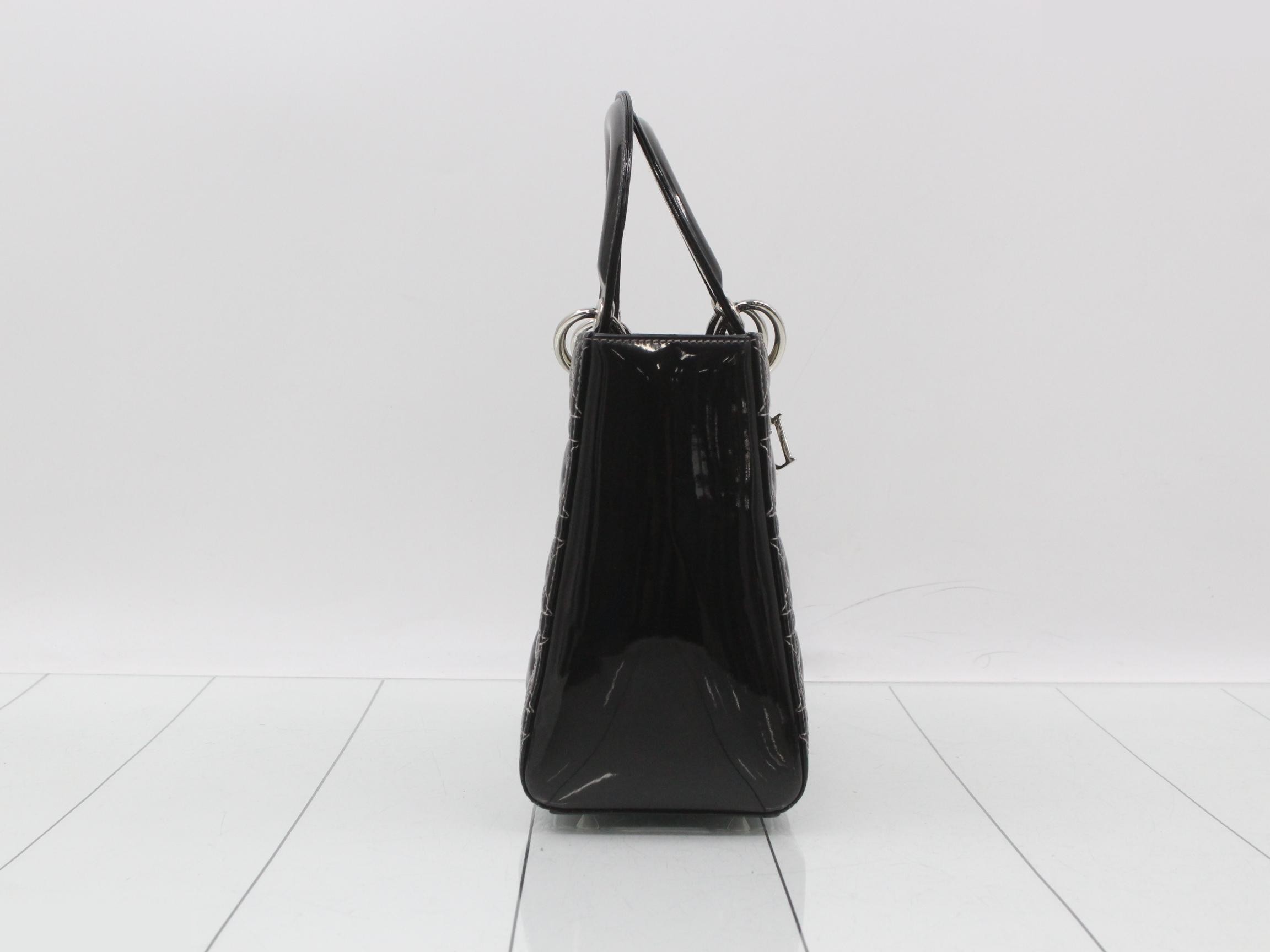 Lady Dior Cannage 2-Way Black Shoulder Handbag — view 4