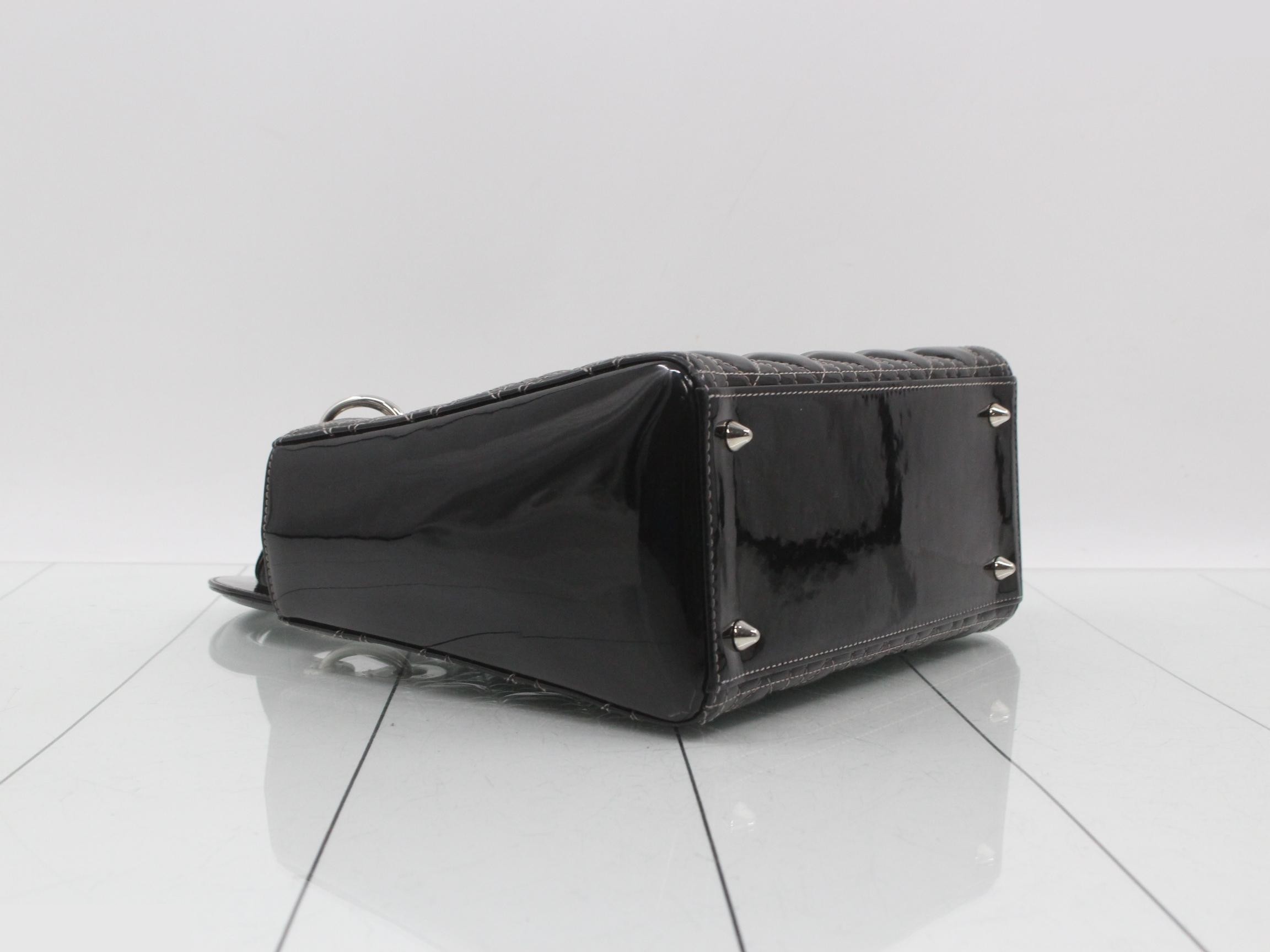 Lady Dior Cannage 2-Way Black Shoulder Handbag — view 5
