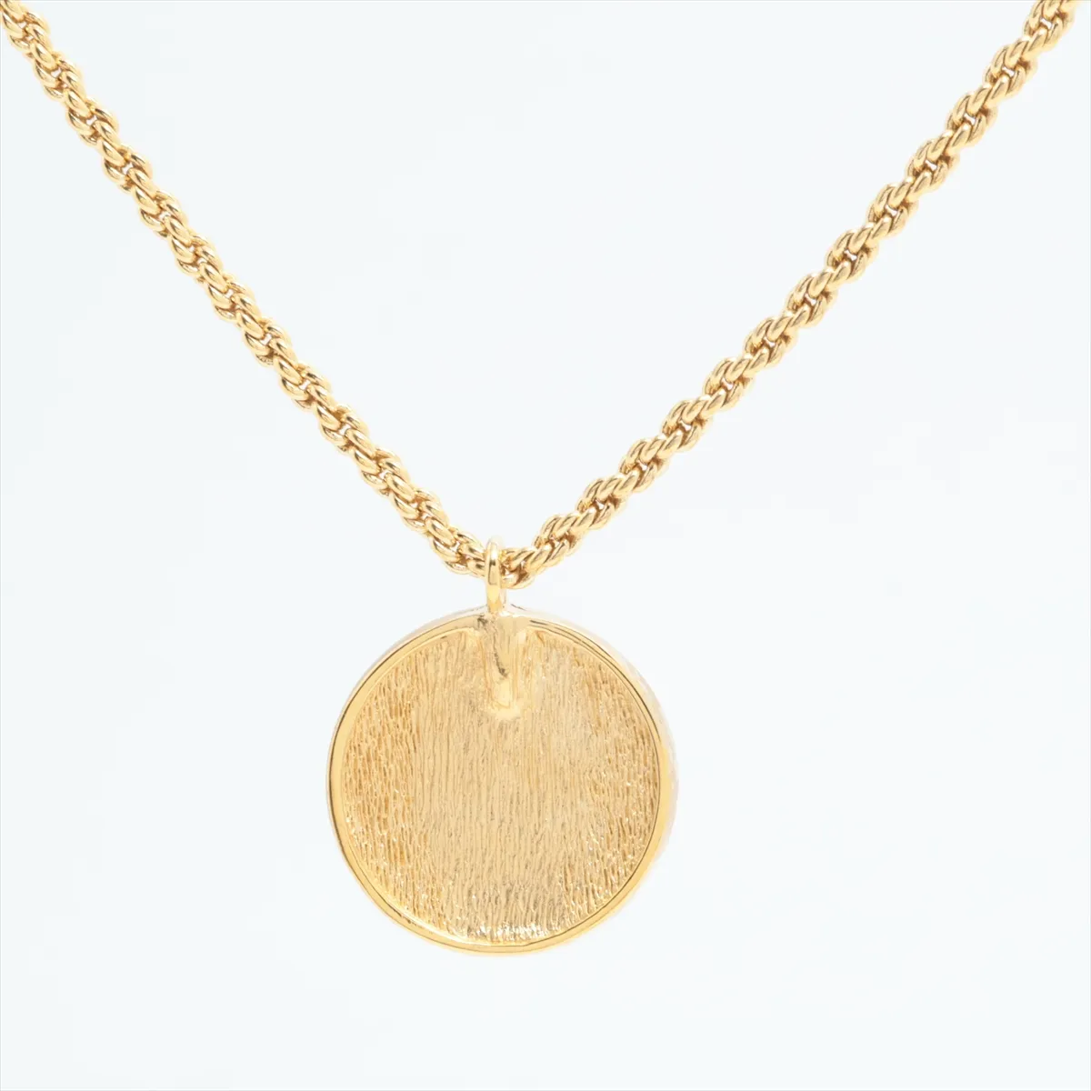 CD logo necklace, GP gold. Shows signs of wear, — view 2