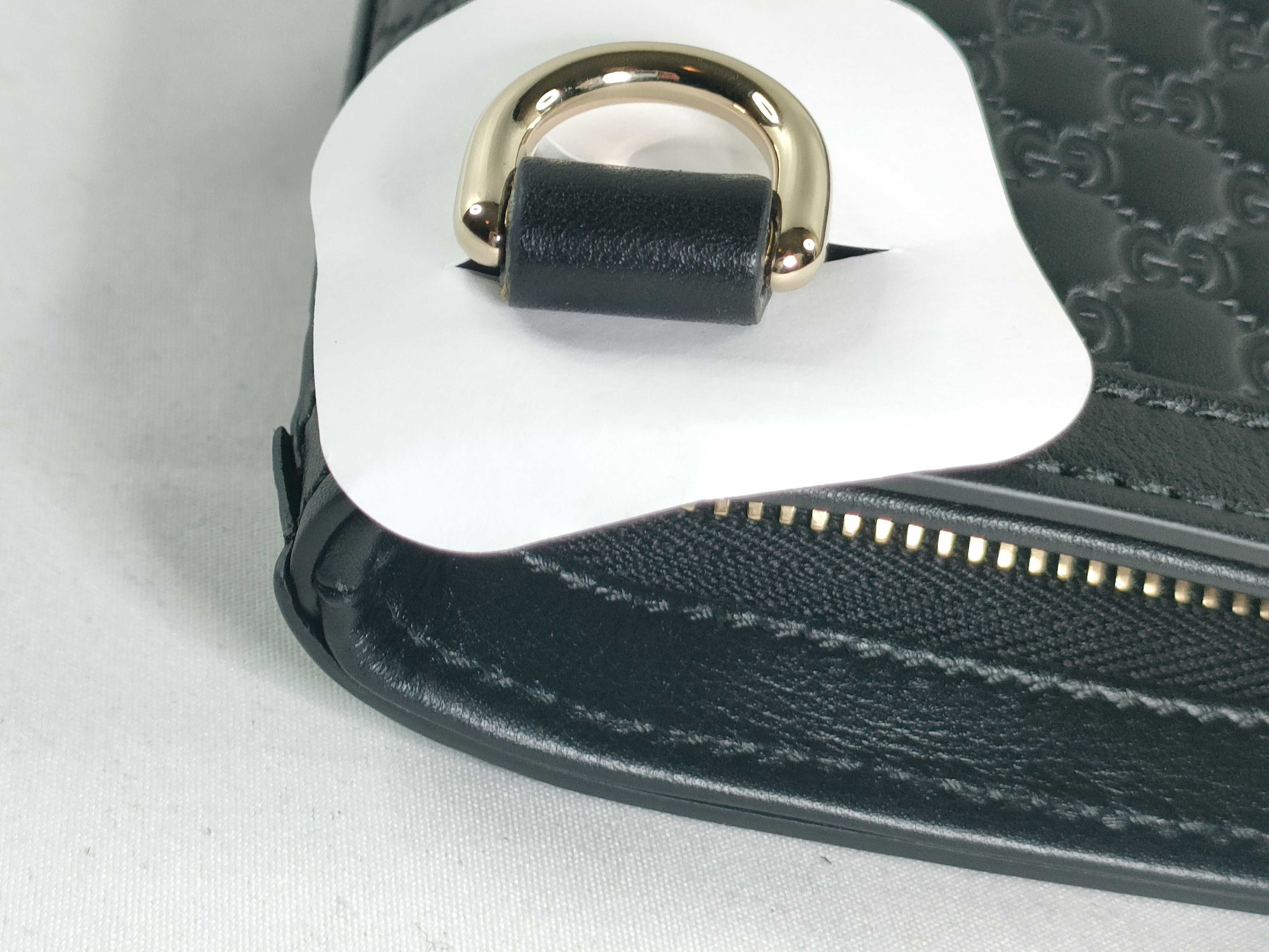 SG- Micro Guccissima Leather Shoulder Bag Black 607723 Shoulder Bag — view 11