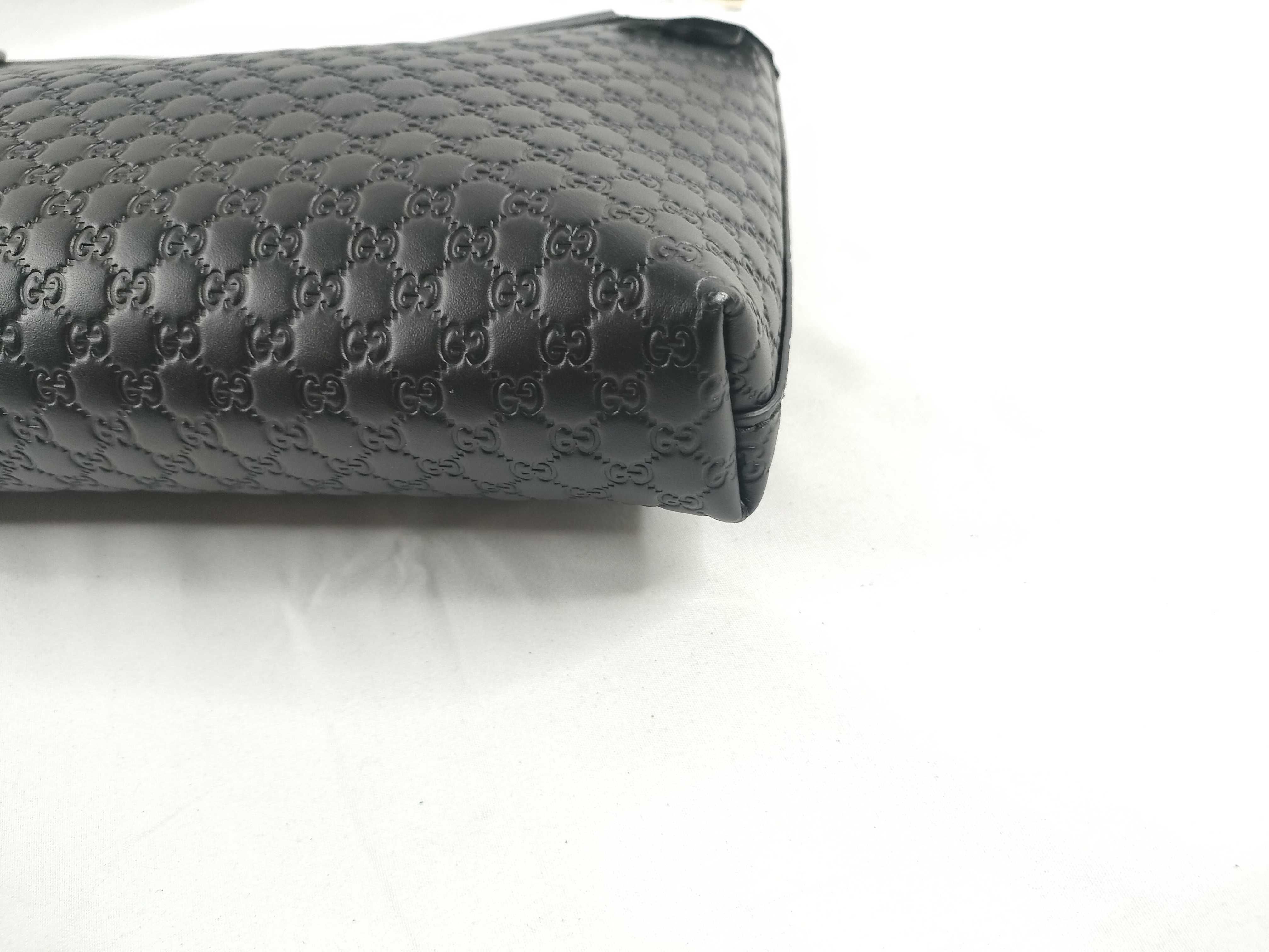 SG- Micro Guccissima Leather Shoulder Bag Black 607723 Shoulder Bag — view 5