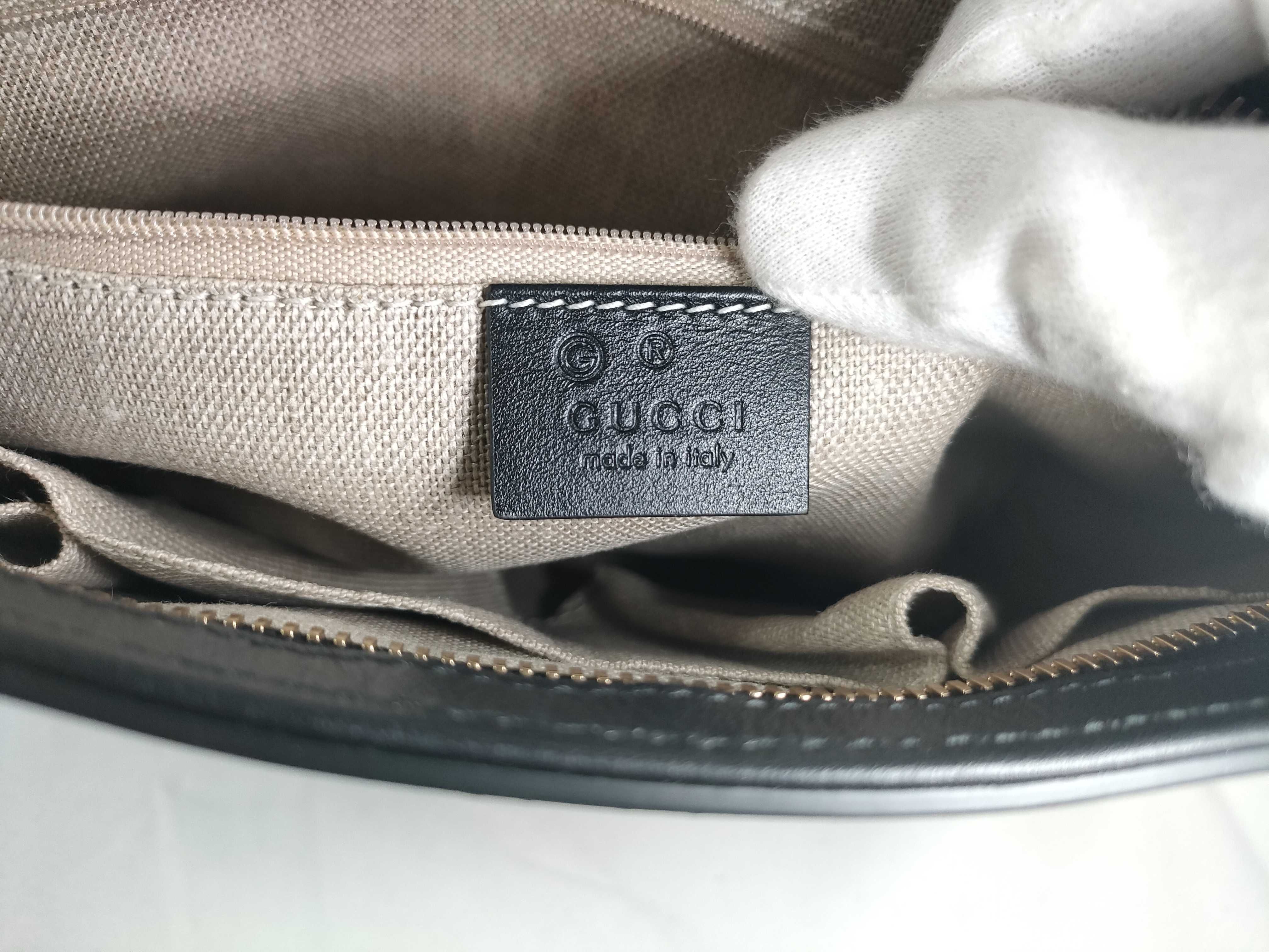 SG- Micro Guccissima Leather Shoulder Bag Black 607723 Shoulder Bag — view 10