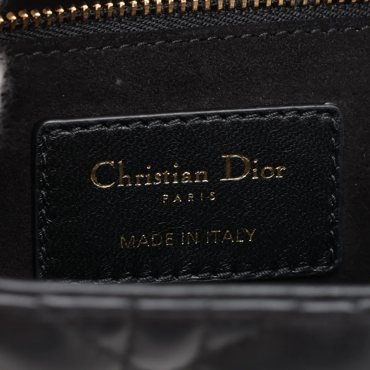 Cannage Lady Dior Leather 2-Way Handbag, Black — view 10