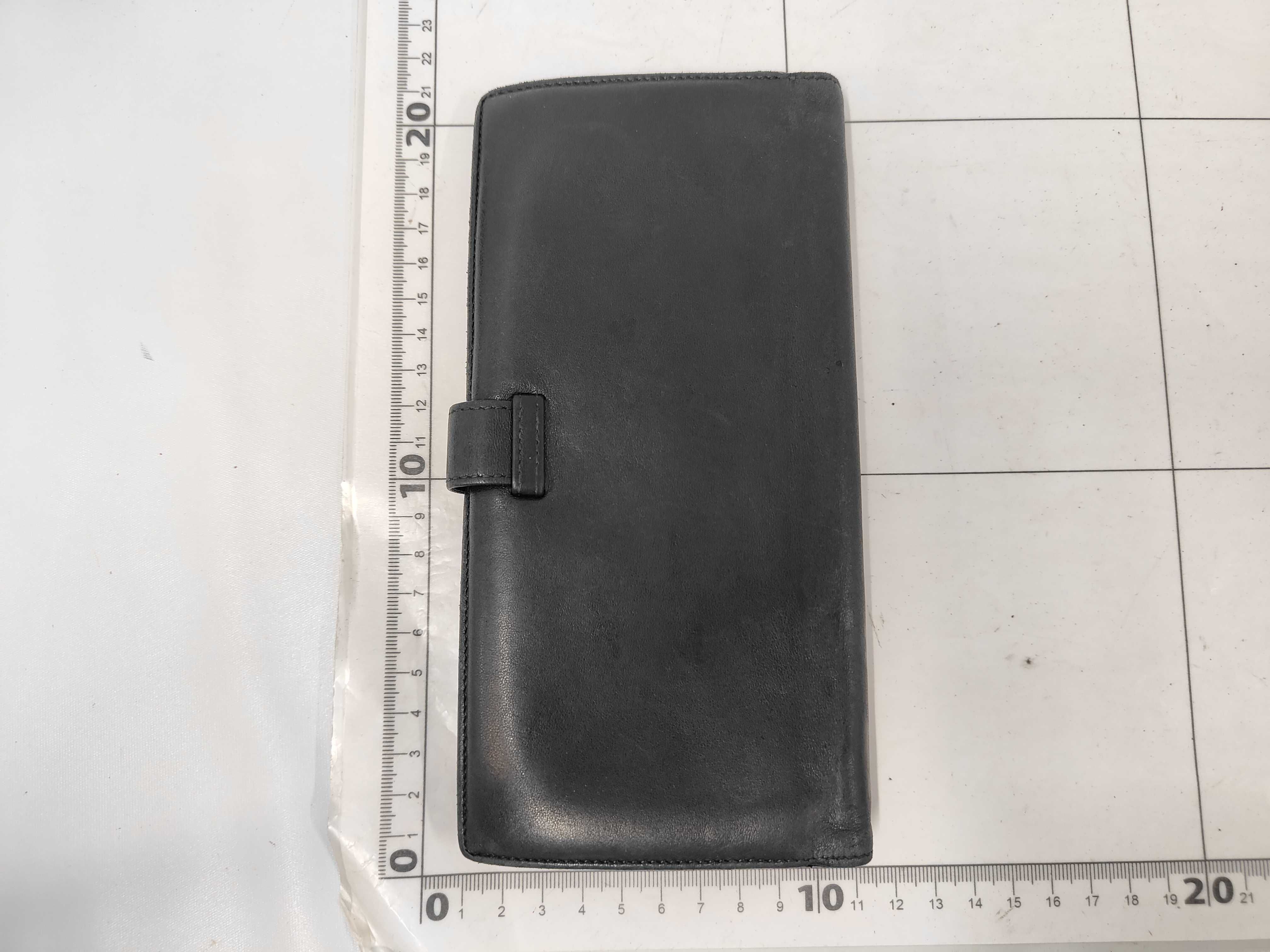 long leather wallet, black. — view 2