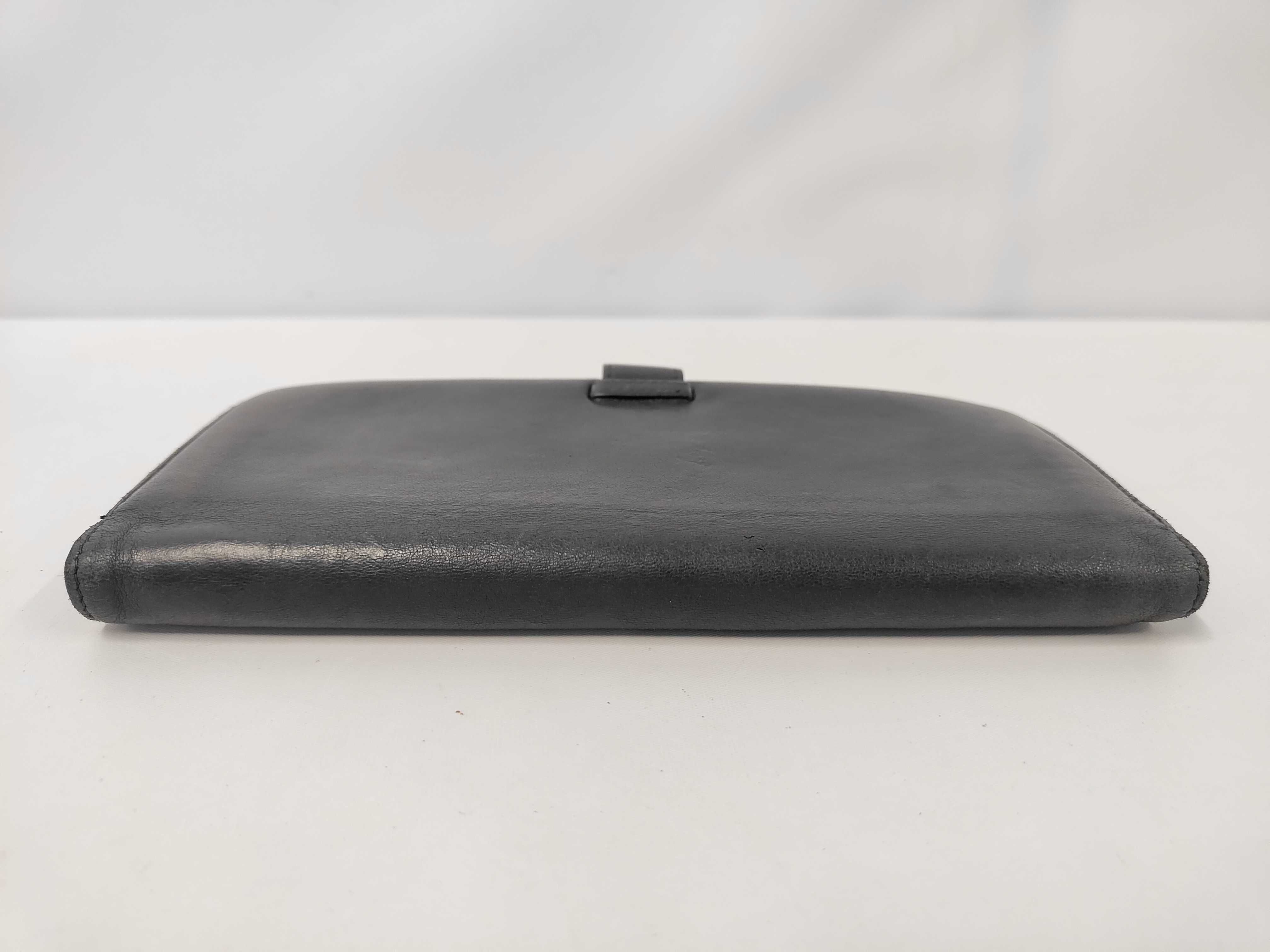 long leather wallet, black. — view 4