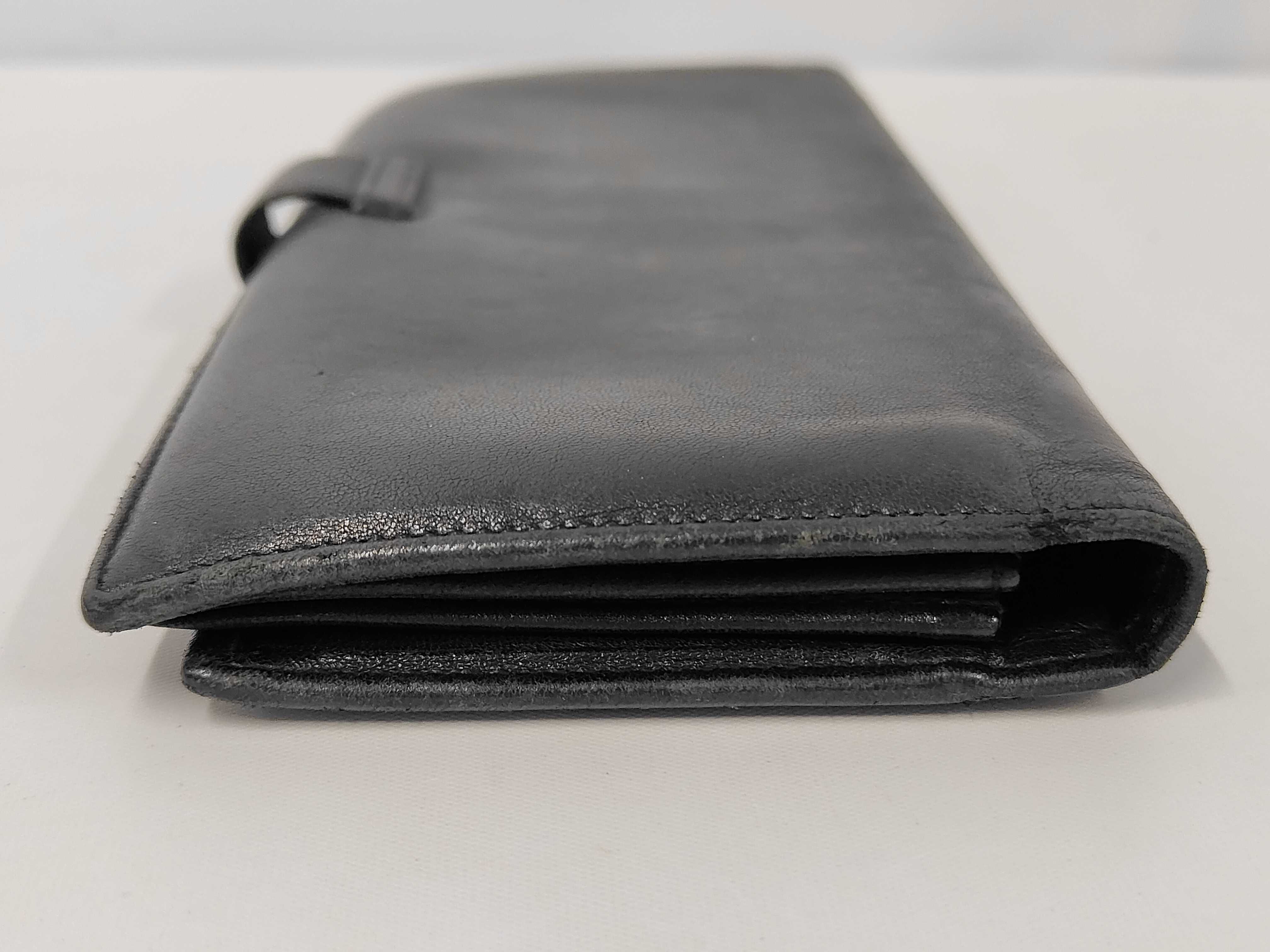 long leather wallet, black. — view 5