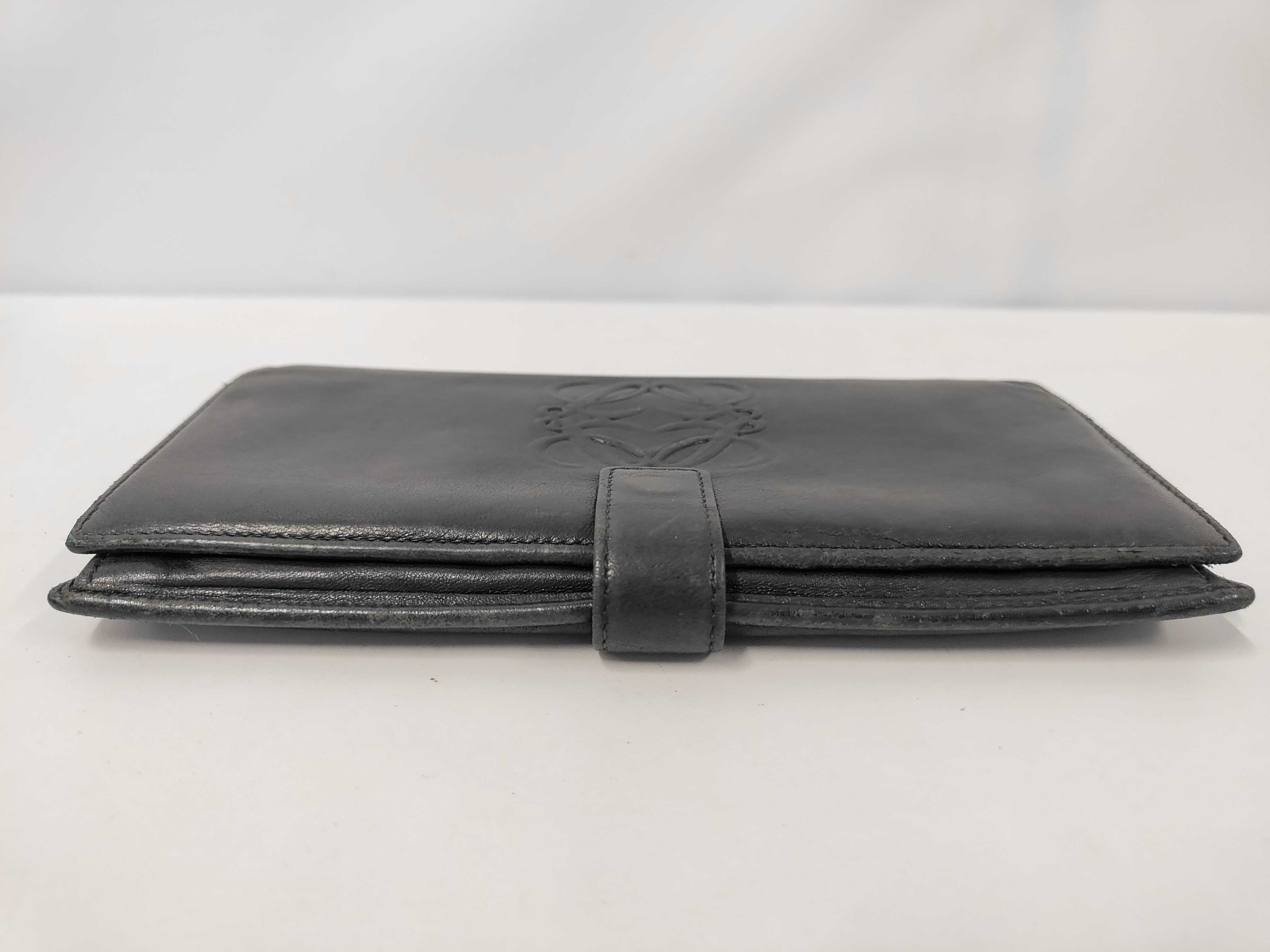 long leather wallet, black. — view 6