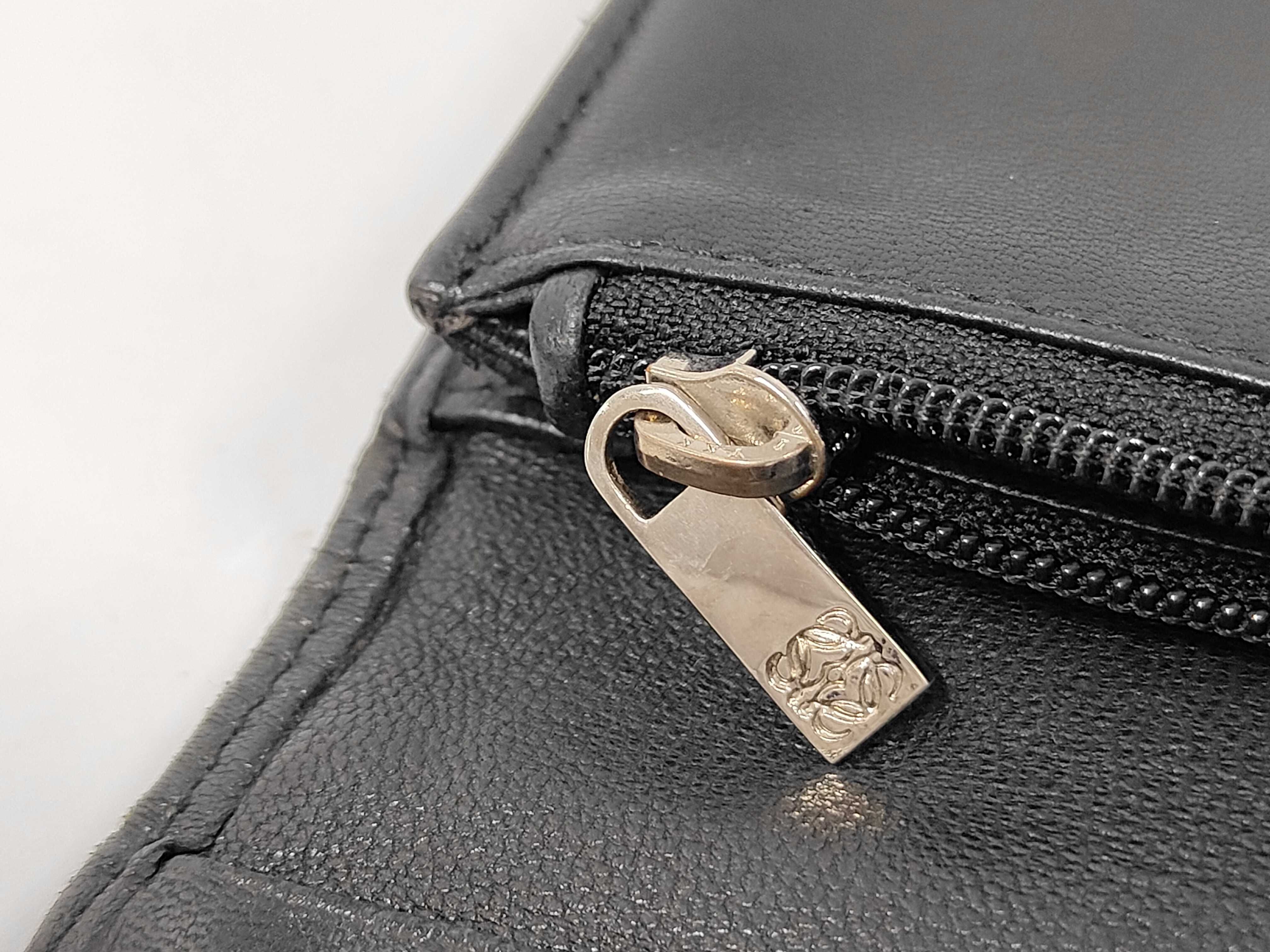 long leather wallet, black. — view 10