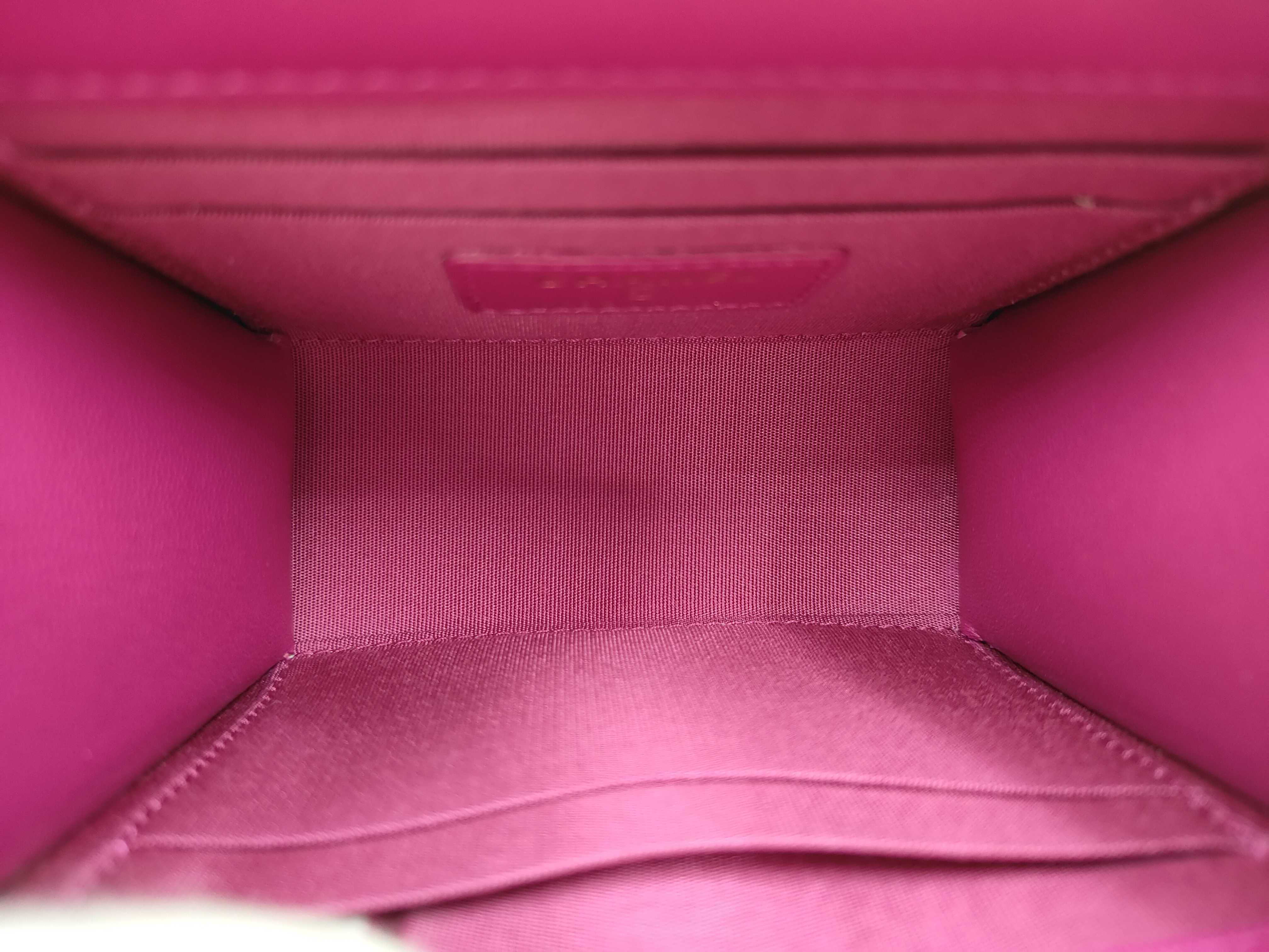 Lambskin Chain Wallet Chain Shoulder Bag Pink (Serial Number 28) — view 9