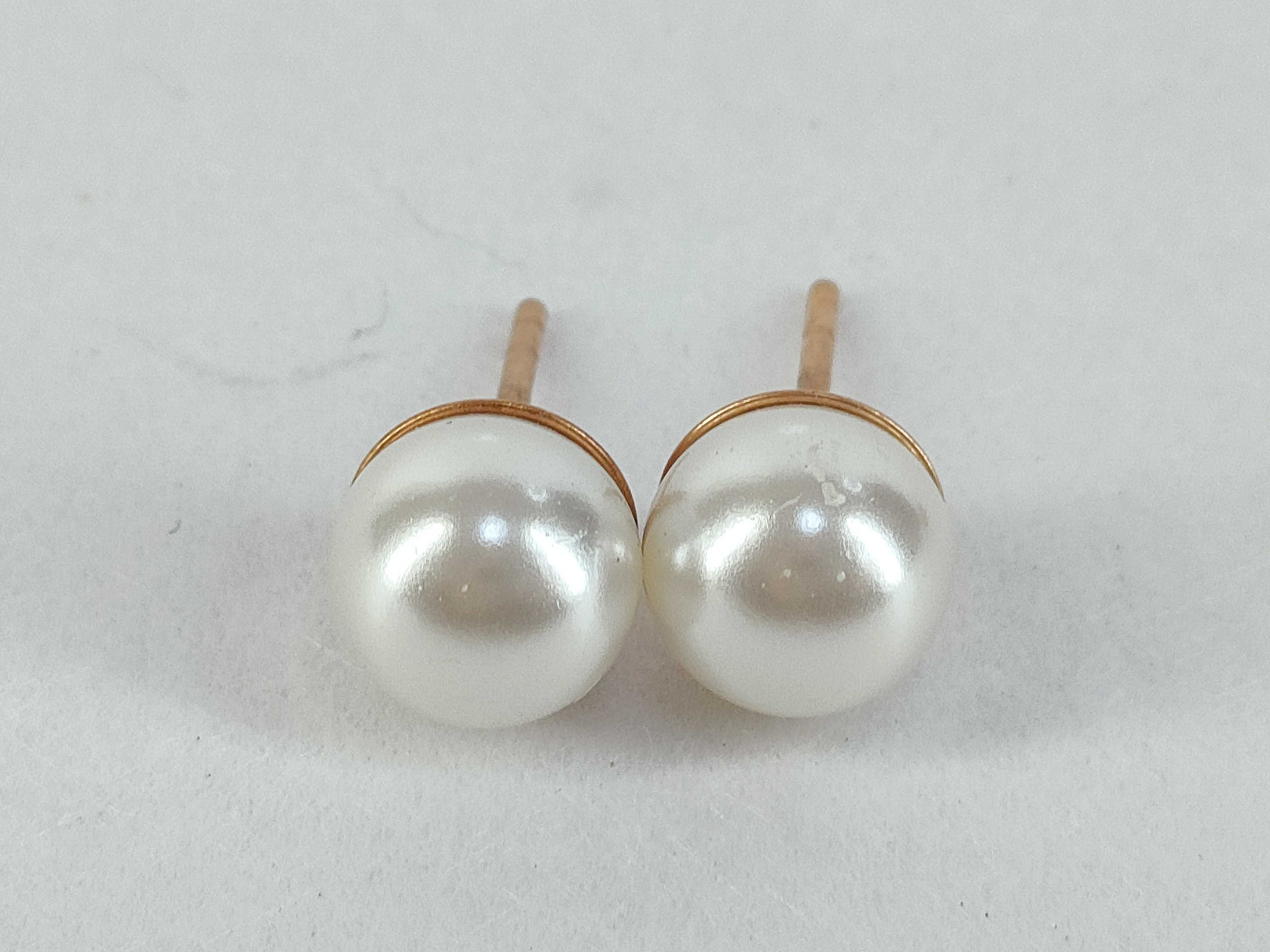 Tribal Flower Pearl Earrings — view 2