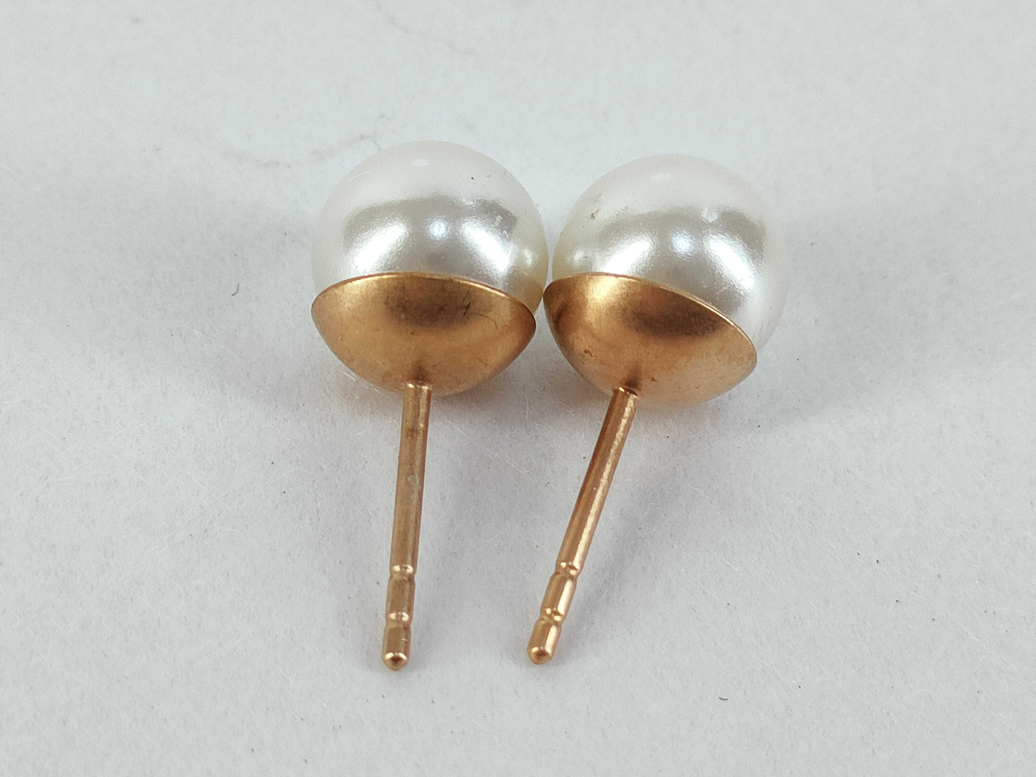 Tribal Flower Pearl Earrings — view 3