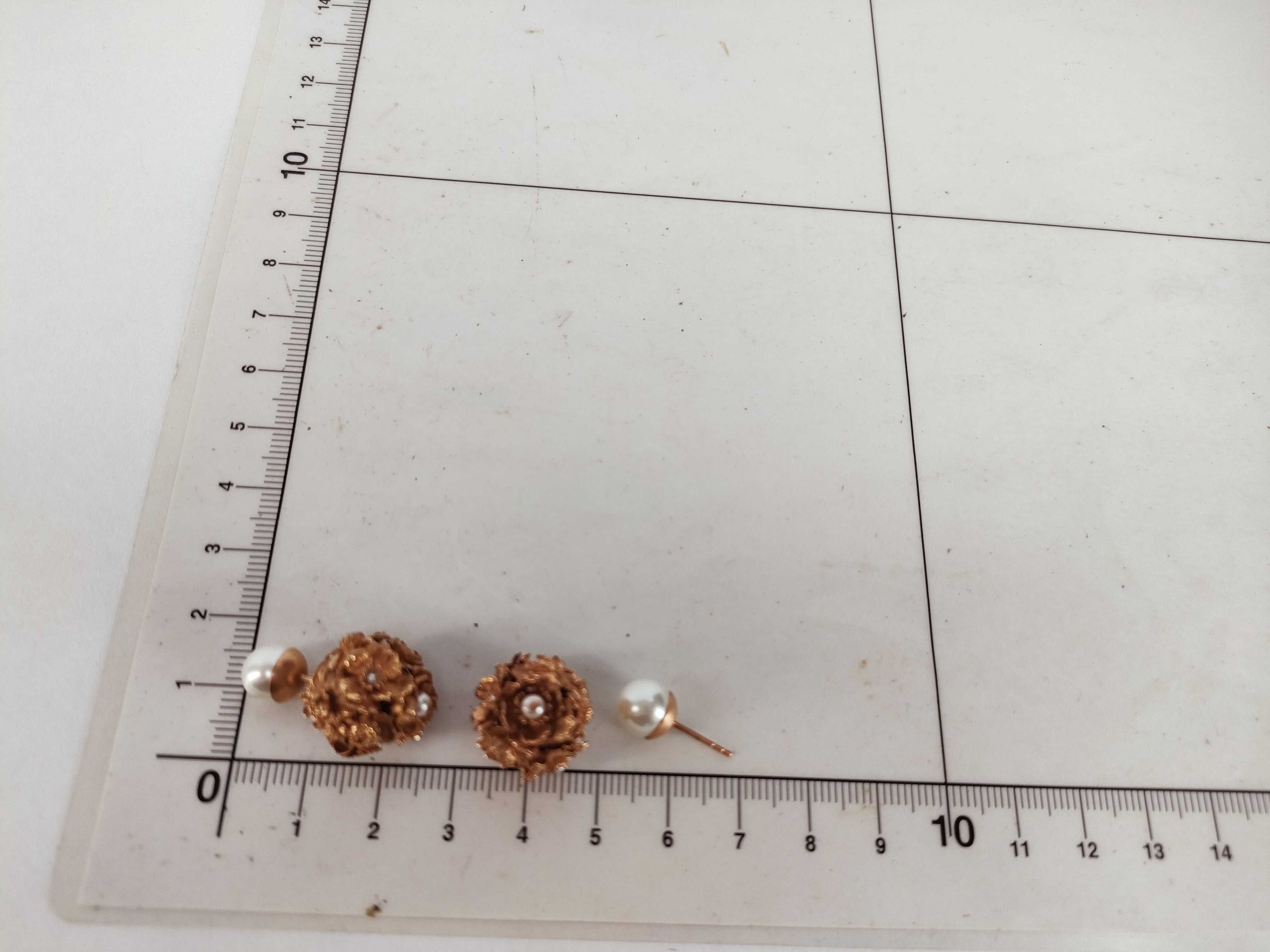 Tribal Flower Pearl Earrings — view 10