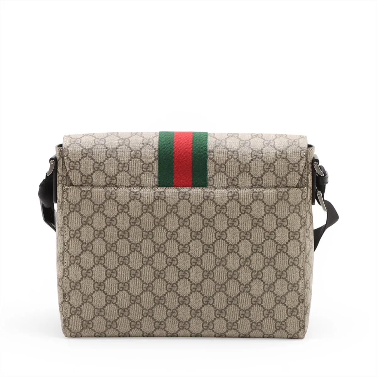GG Supreme PVC x Leather Shoulder Bag, Beige, 475432 — view 2