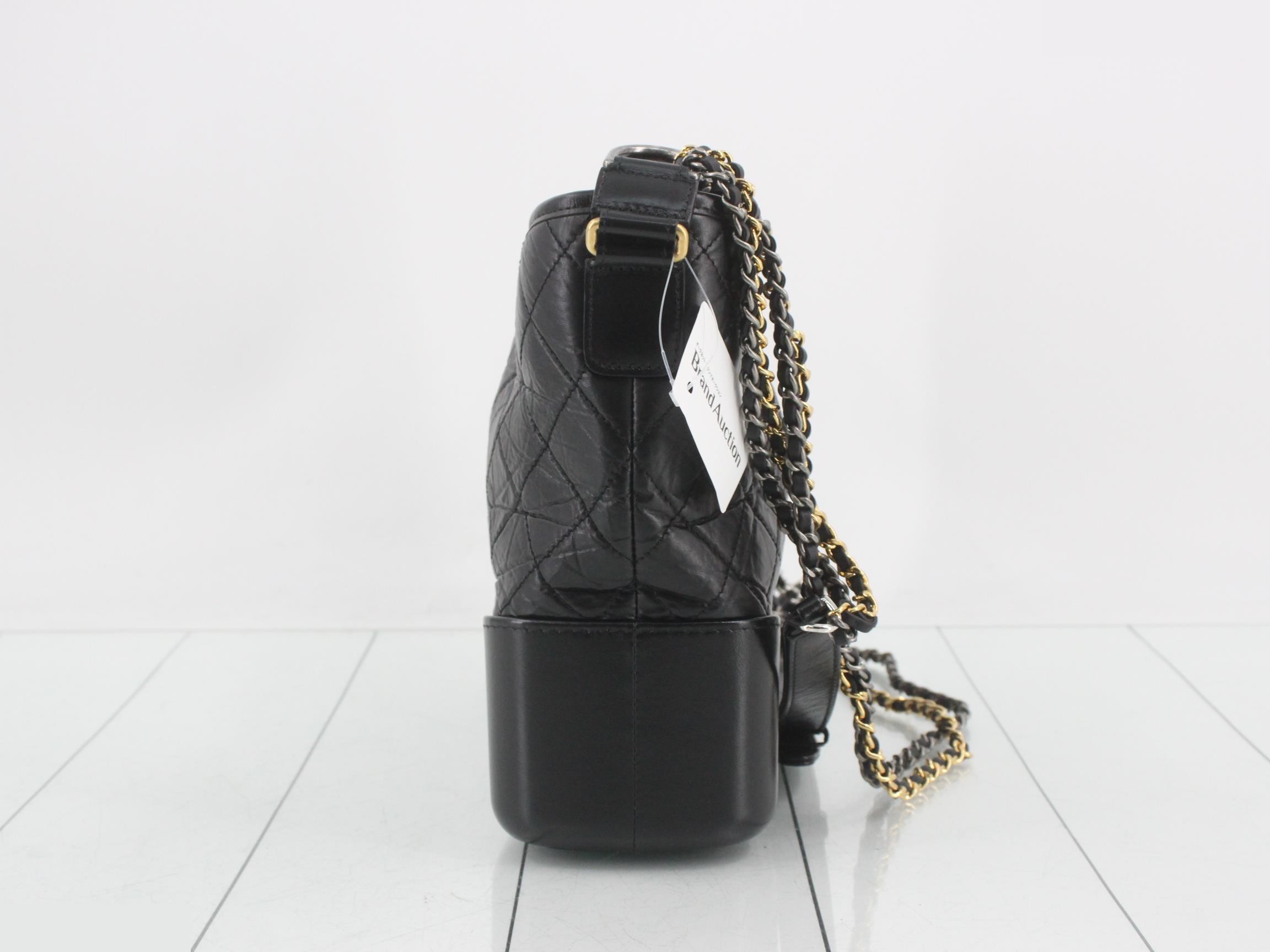 Gabrielle de Chanel Leather Chain Shoulder Bag, Black — view 4