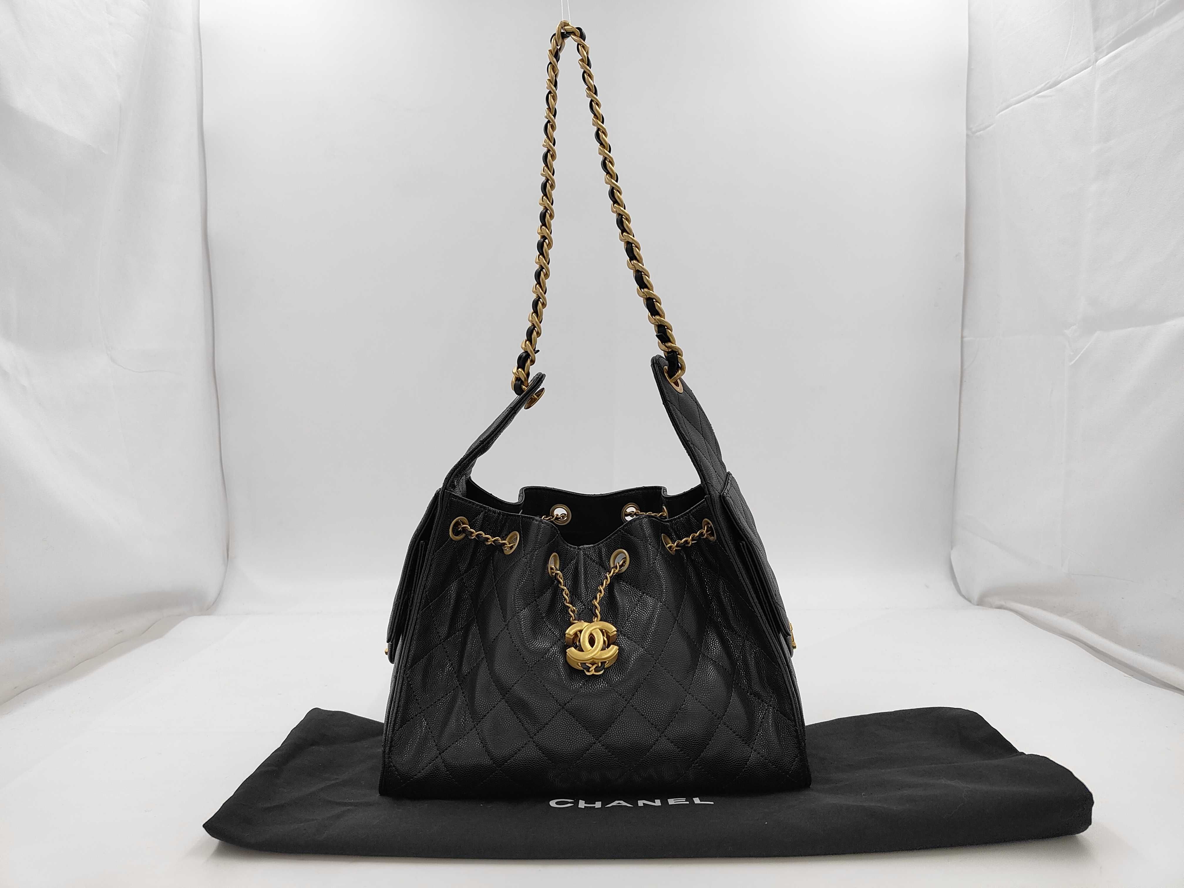 25 Small Caviar Skin Chain Shoulder Bag