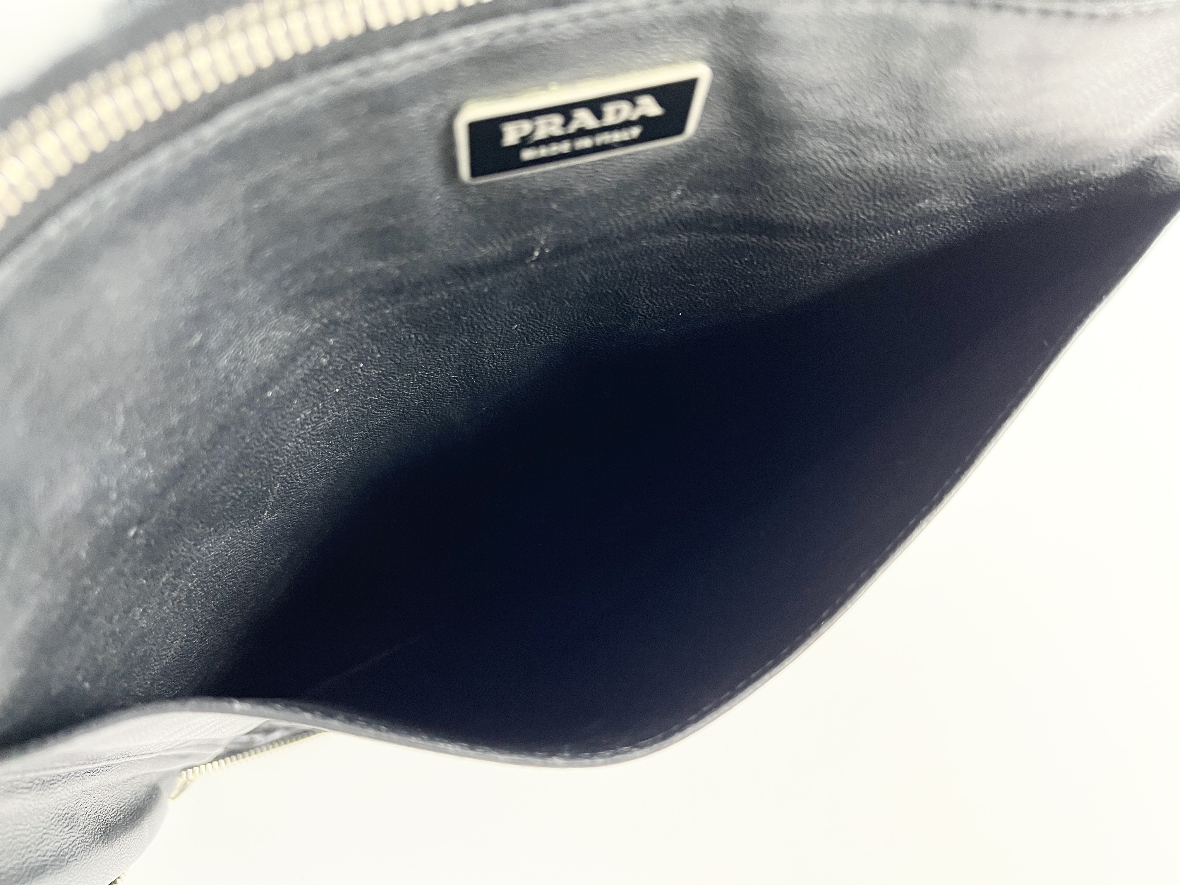Triangle Logo Saffiano Leather Briefcase Handbag Business Bag — view 7