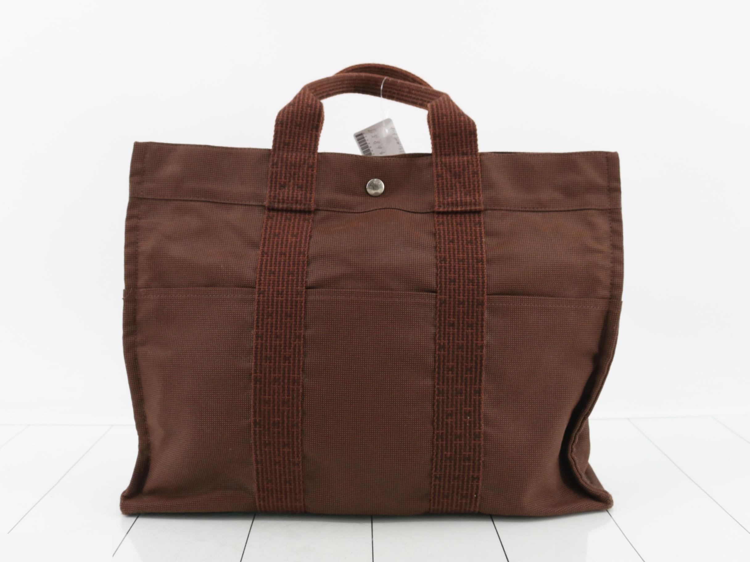 Aile Line MM Tote Bag, Canvas, Brown