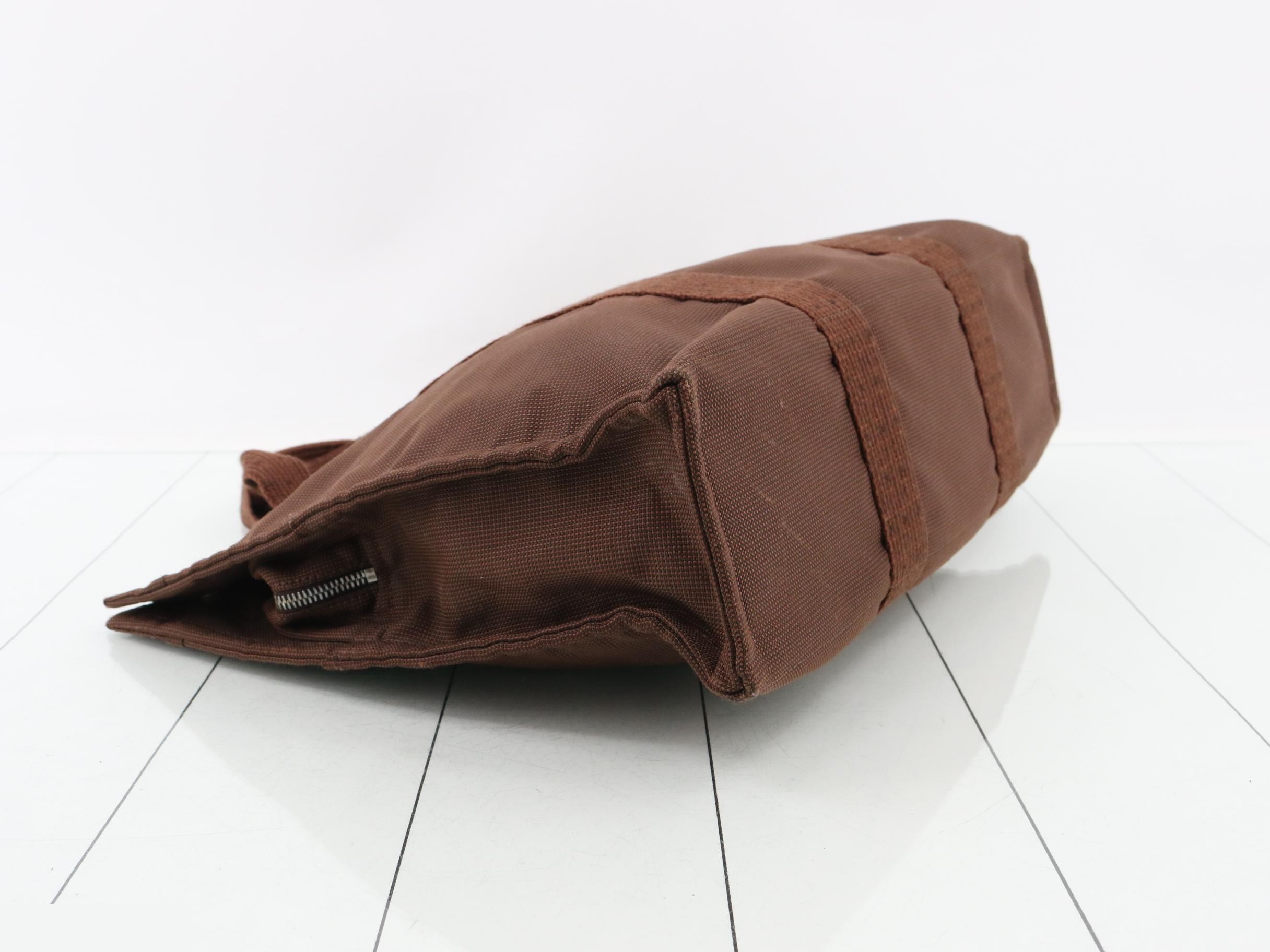 Aile Line MM Tote Bag, Canvas, Brown — view 5
