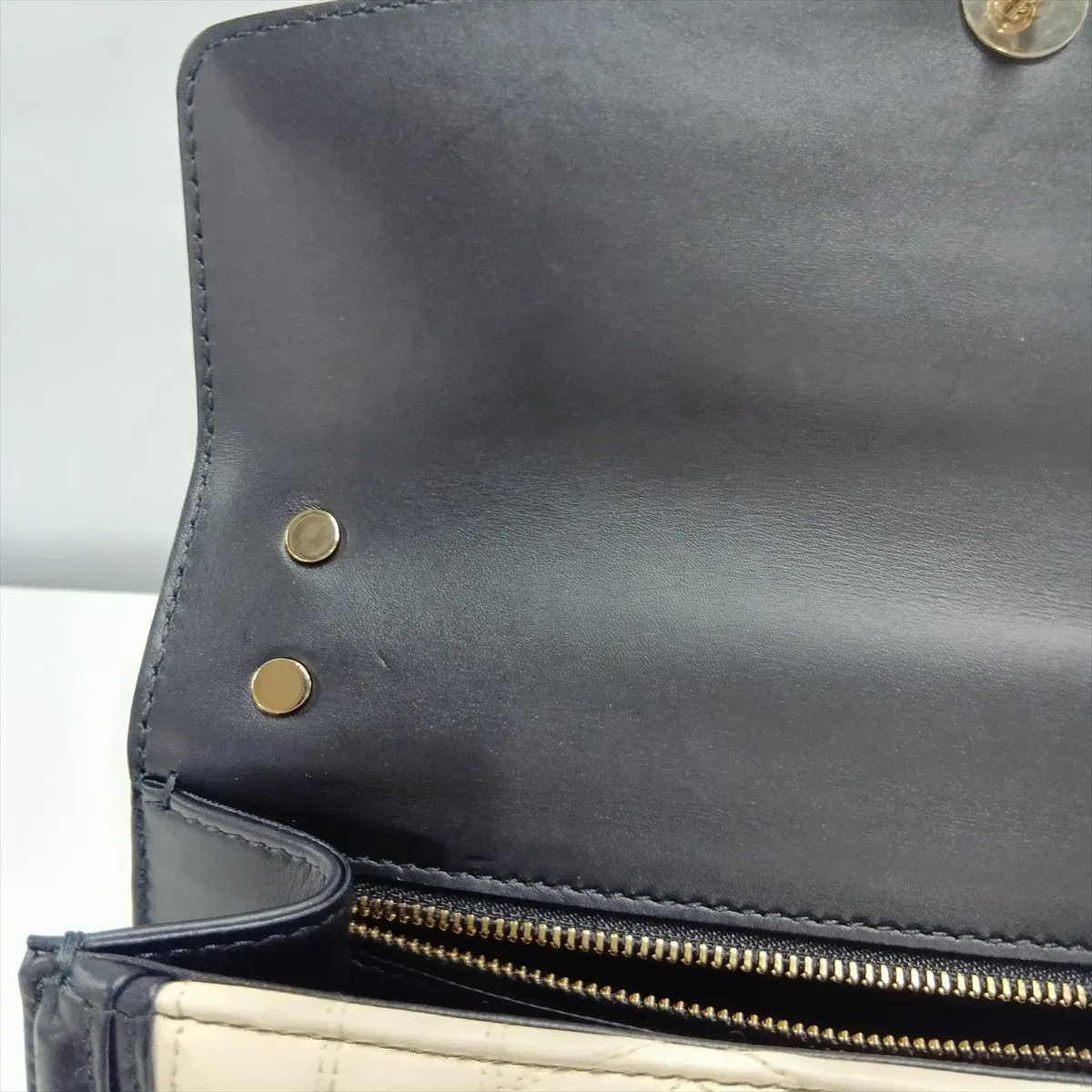Serpenti Leather Chain Shoulder Bag, White x Black — view 11