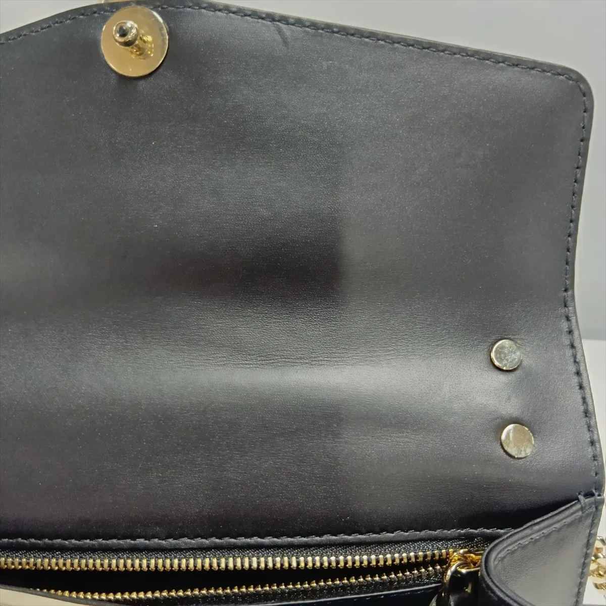 Serpenti Leather Chain Shoulder Bag, White x Black — view 12
