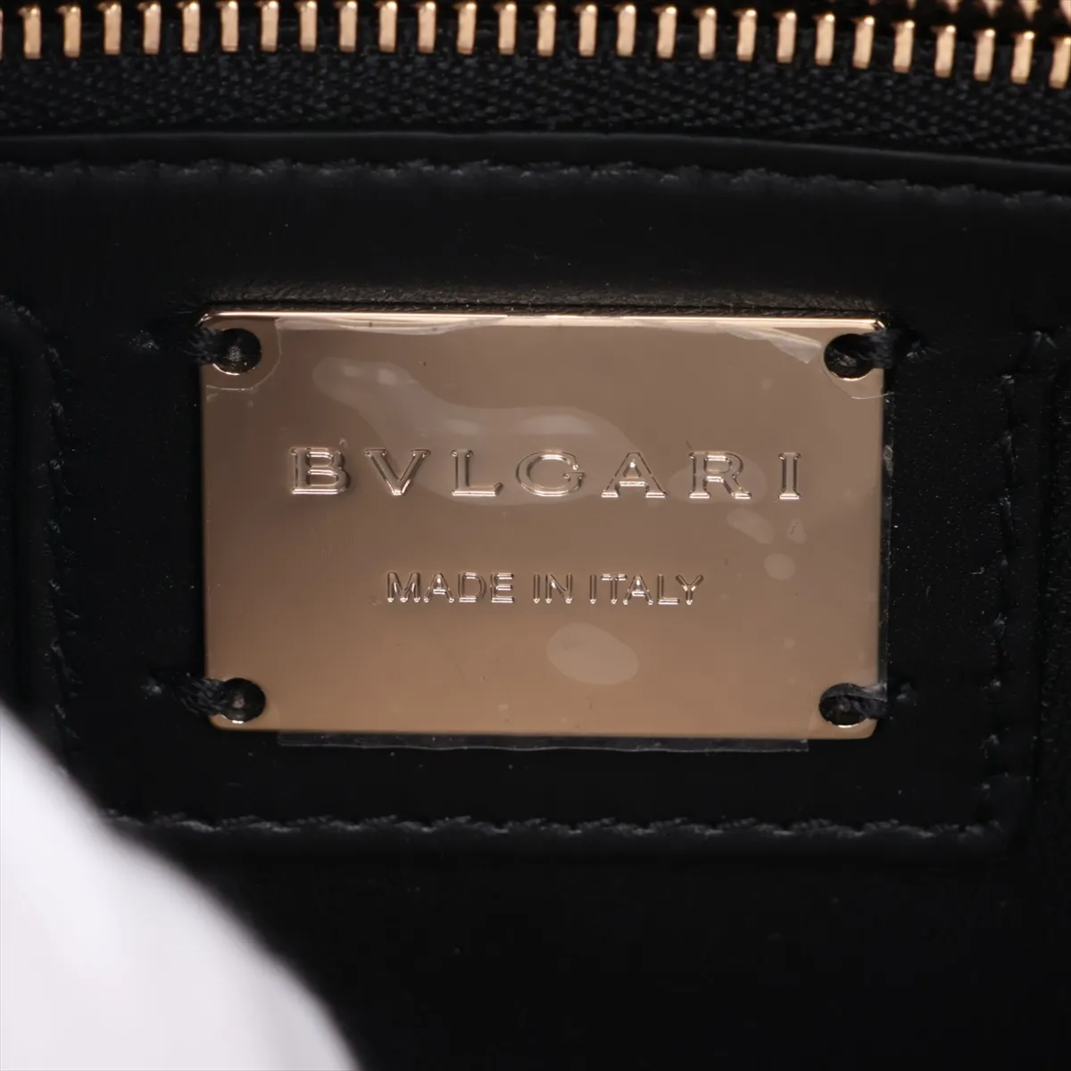 Serpenti Leather Chain Shoulder Bag, White x Black — view 8