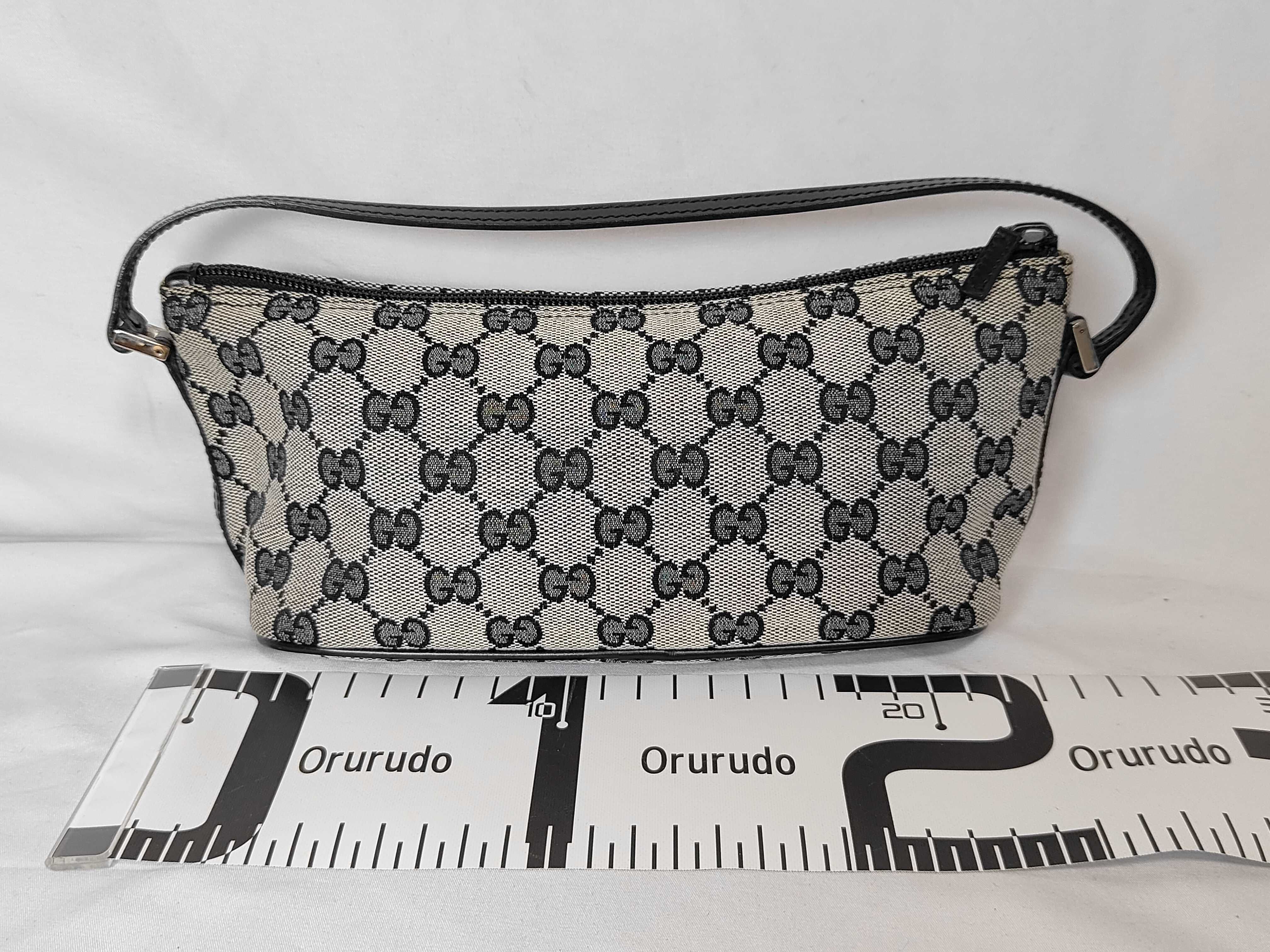 GG 039 1103 GG pattern one-shoulder bag, black shoulder bag — view 2