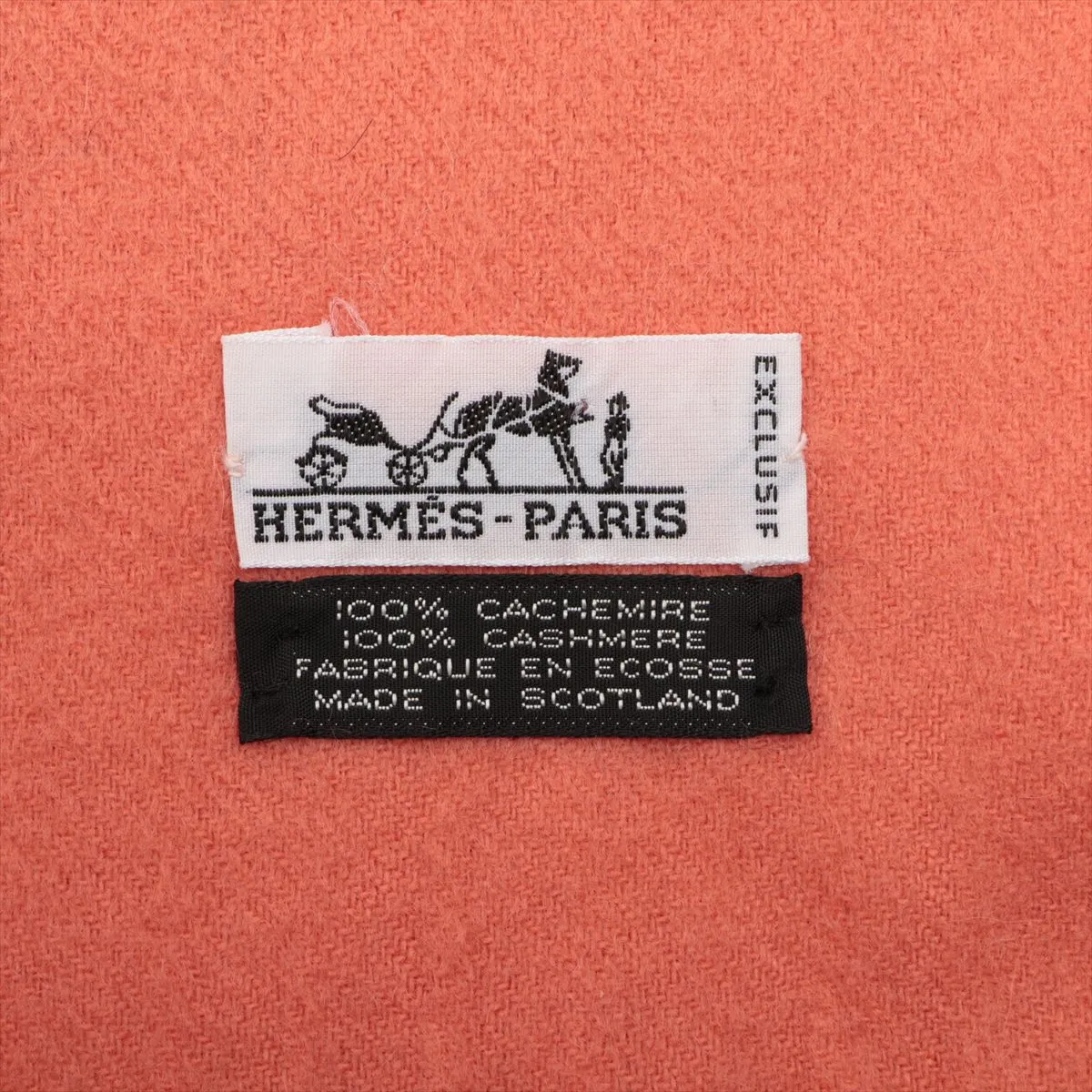 logo scarf, cashmere, salmon pink, — view 3